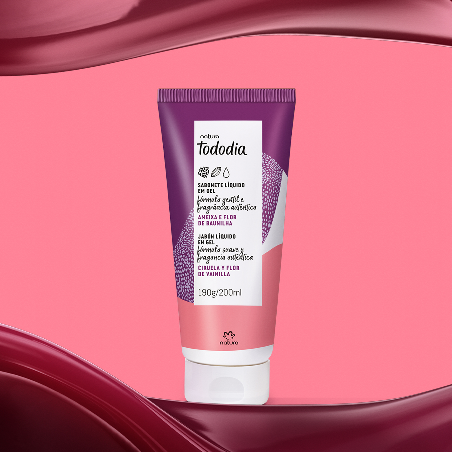 Sabonete Líquido em Gel Tododia Ameixa e Flor de Baunilha