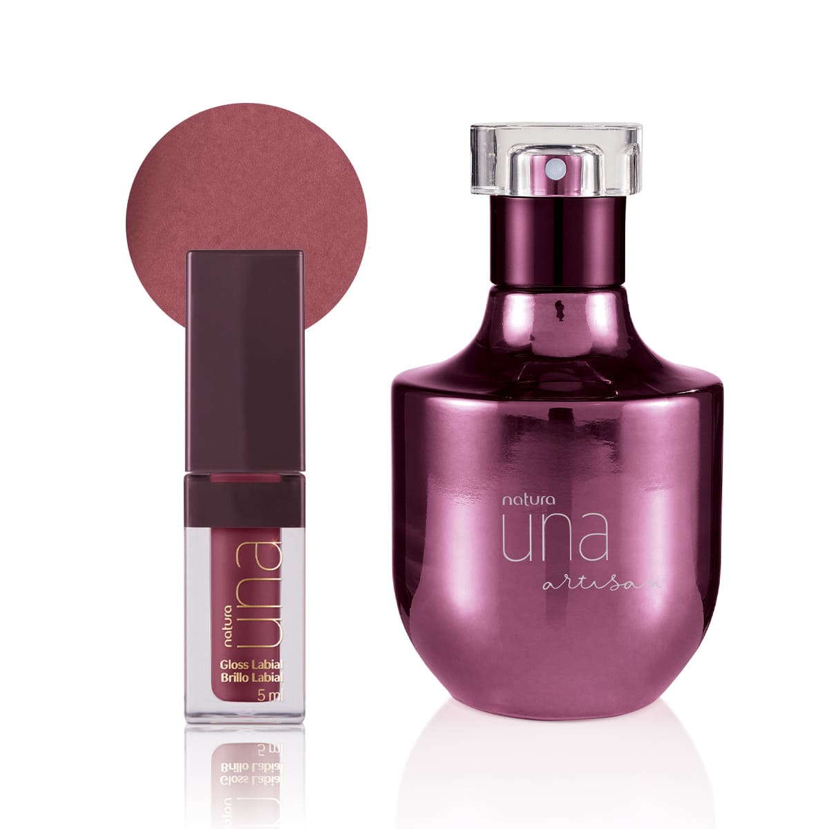 Kit Una Artisan Deo Parfum e Gloss Labial Hidratação Ativa