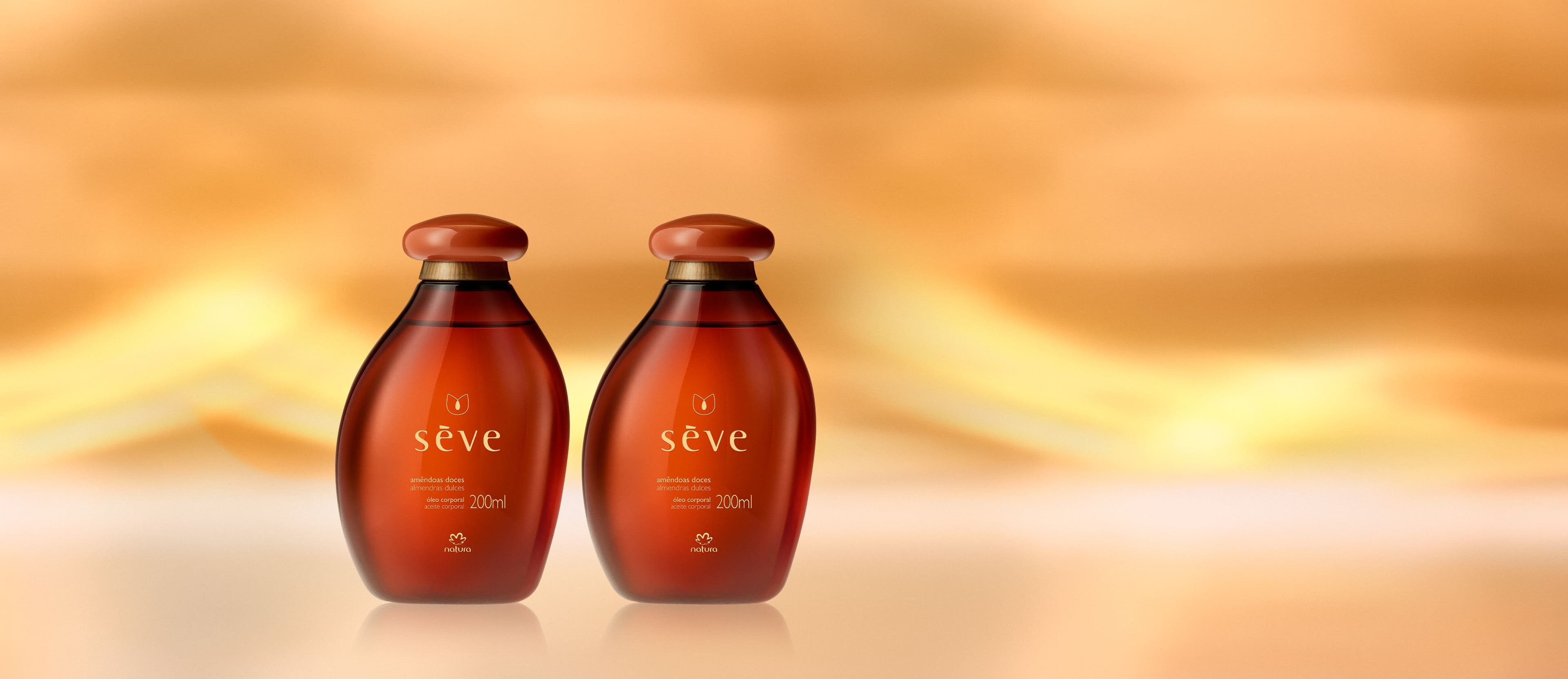Kit Óleo Desodorante Hidratante Corporal Sève Amêndoas Doces (2 unidades)