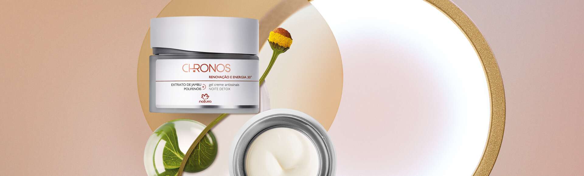 Gel Creme Antissinais 30+ Noite Renovação e Energia Chronos