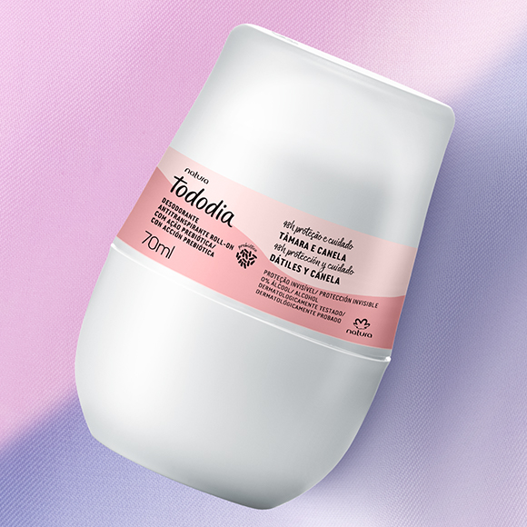 Desodorante Antitranspirante Roll-on Tododia Tâmara e Canela