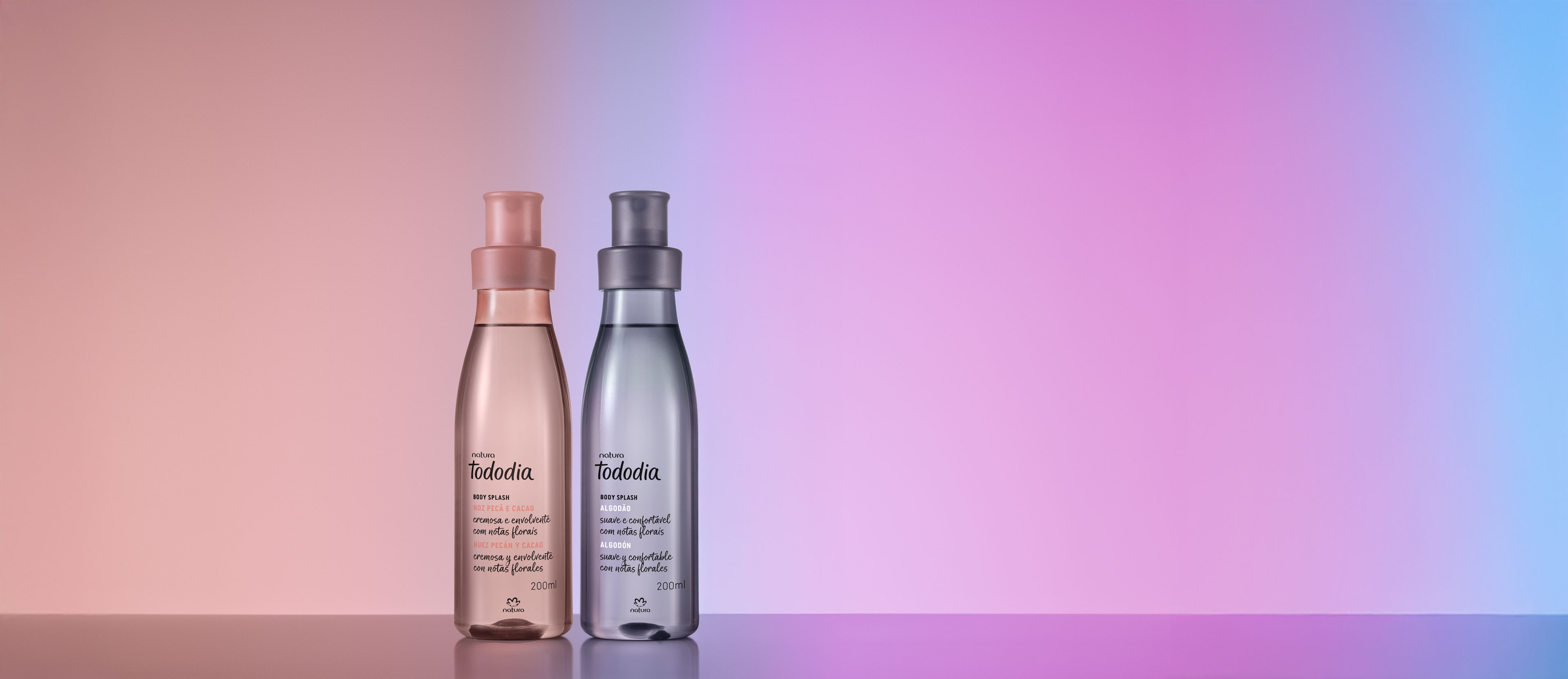 Kit Body Splash Tododia Noz Pecã e Cacau e Algodão (2 produtos)