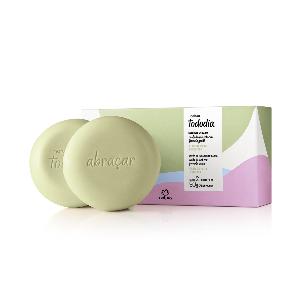 Sabonete em Barra Puro Vegetal Tododia Flor de Pera e Melissa 2 un de 90 g Sabonete em Barra Puro Vegetal Tododia Flor de Pera e Melissa 2 un de 90 g