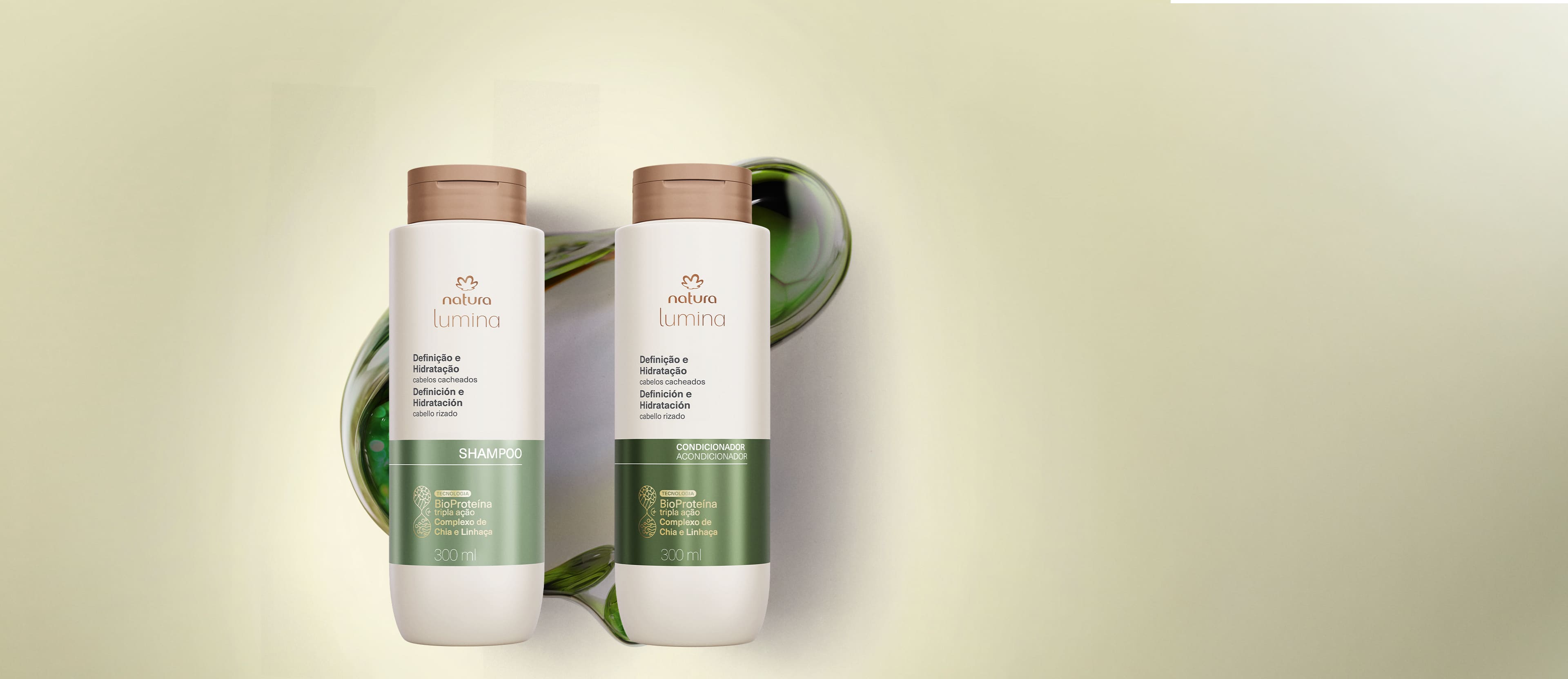 Kit Shampoo e Condicionador Lumina Definição e Hidratação de Cabelos Cacheados (2 produtos)