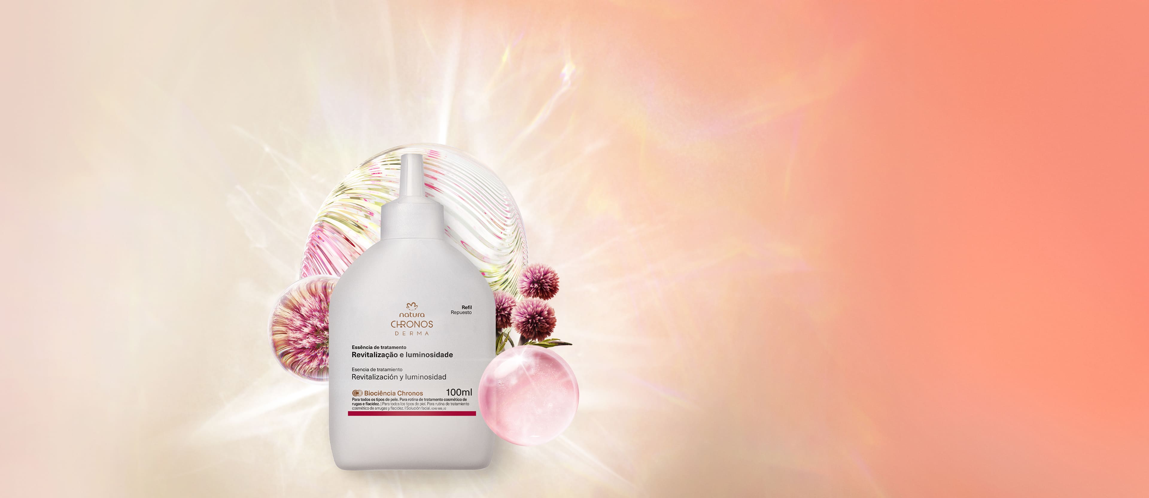 Refil Essência de Tratamento Revitalização e Luminosidade Chronos Derma
