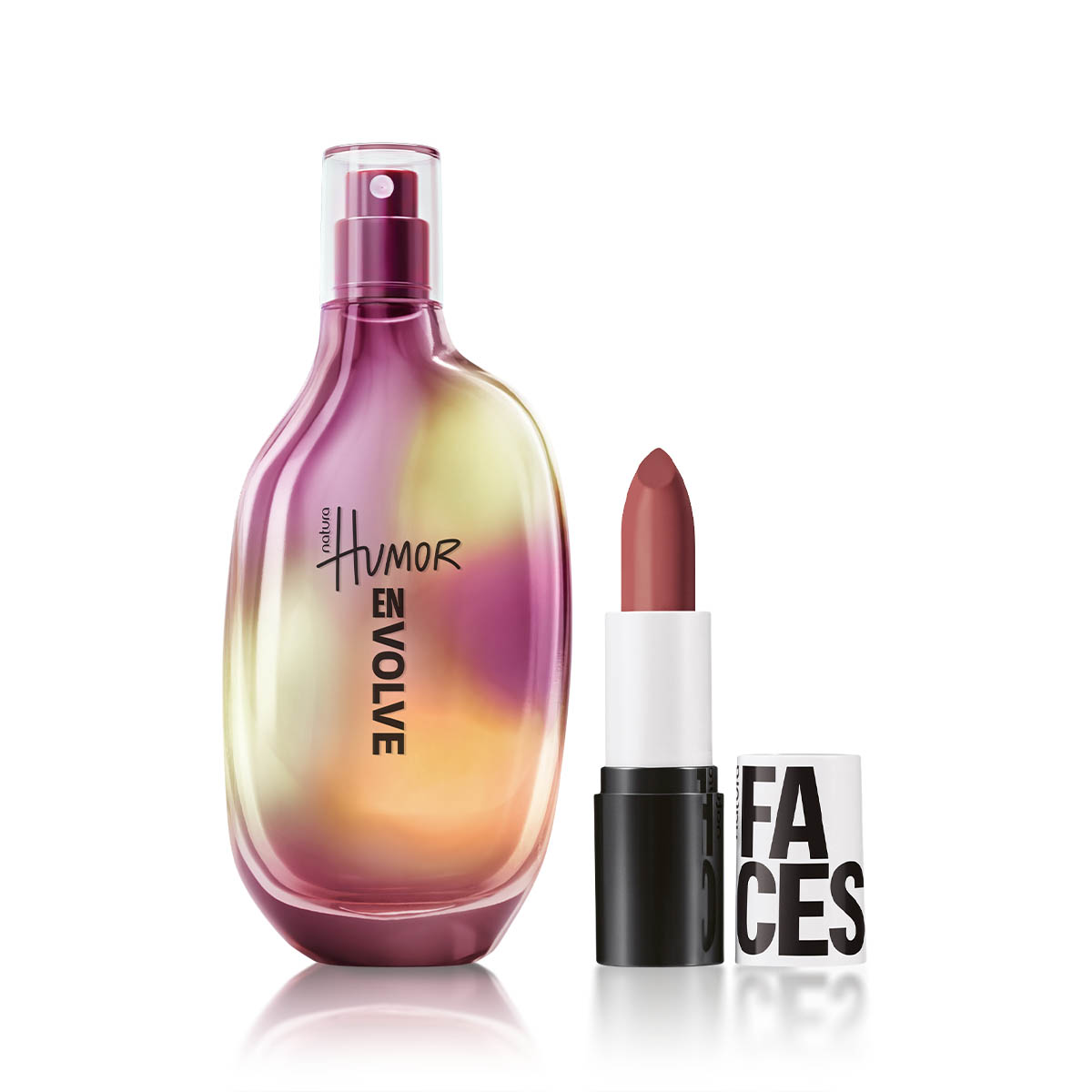 Kit Humor Envolve e Batom Matte Faces Cookie Nude