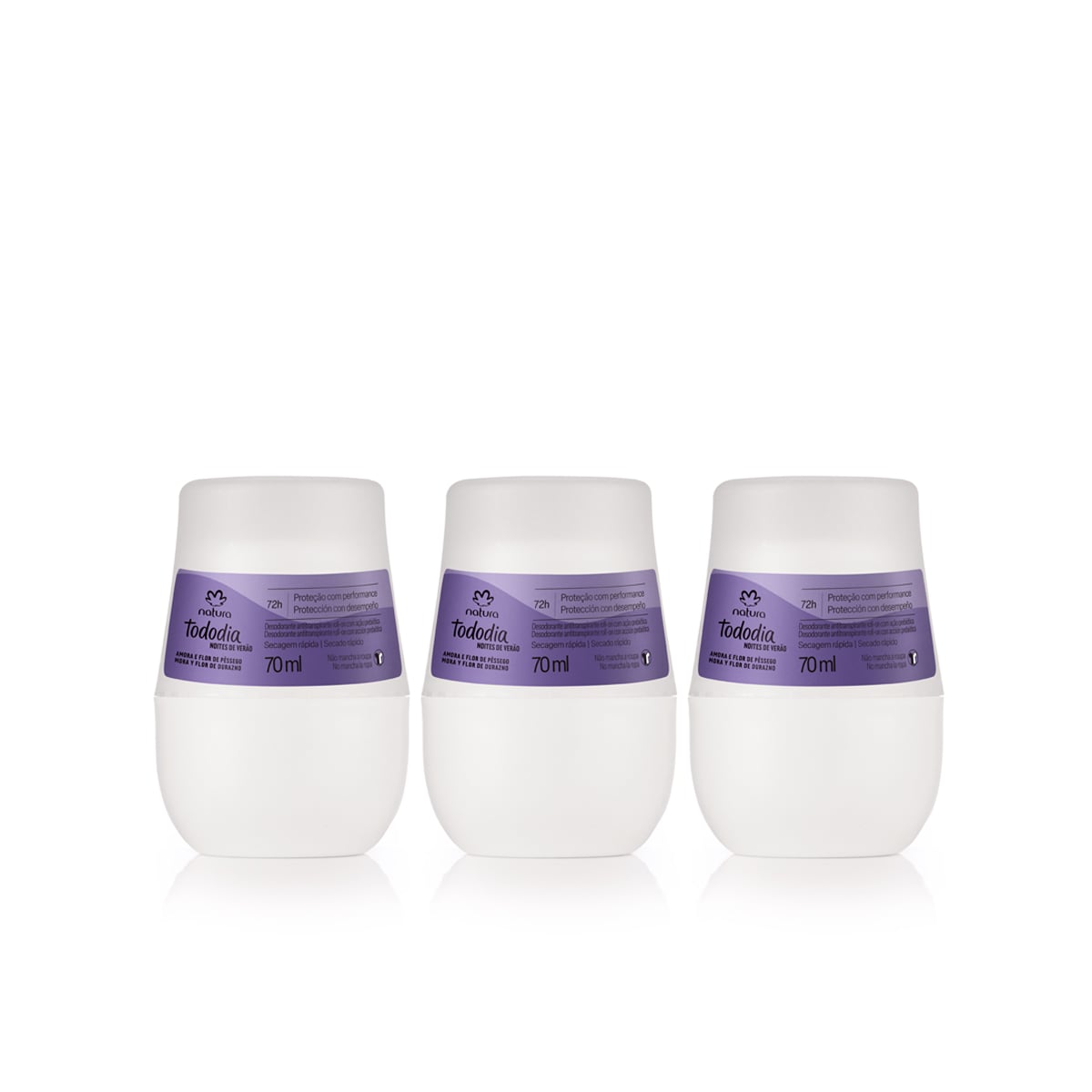 Kit Desodorantes Tododia Amora e Flor de Pêssego (3 produtos)