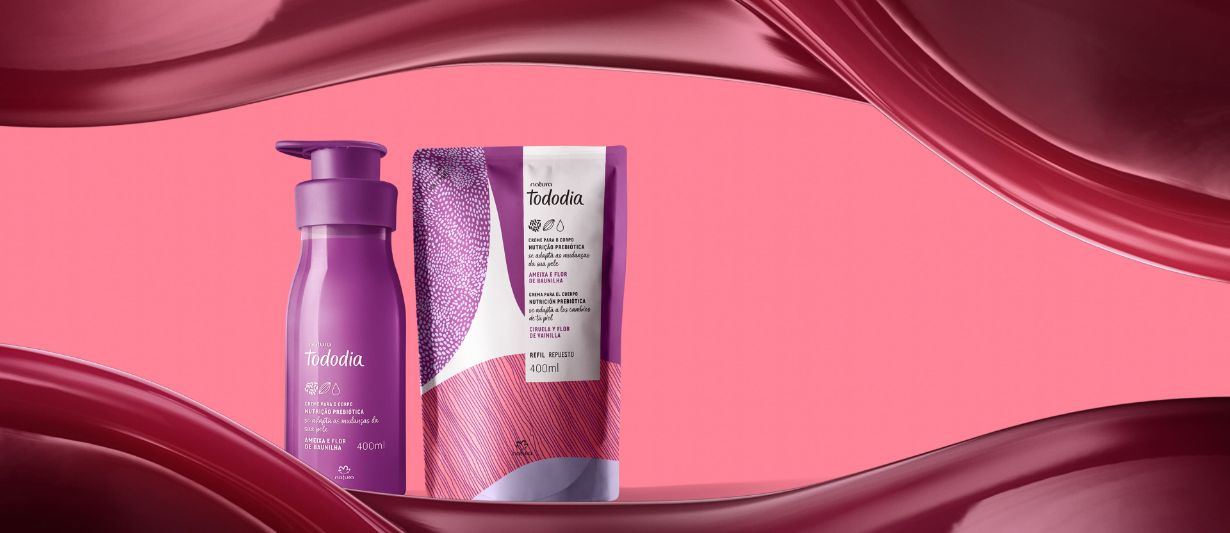 Kit Creme Desodorante Nutritivo para o Corpo Tododia Ameixa e Flor de Baunilha com Refil