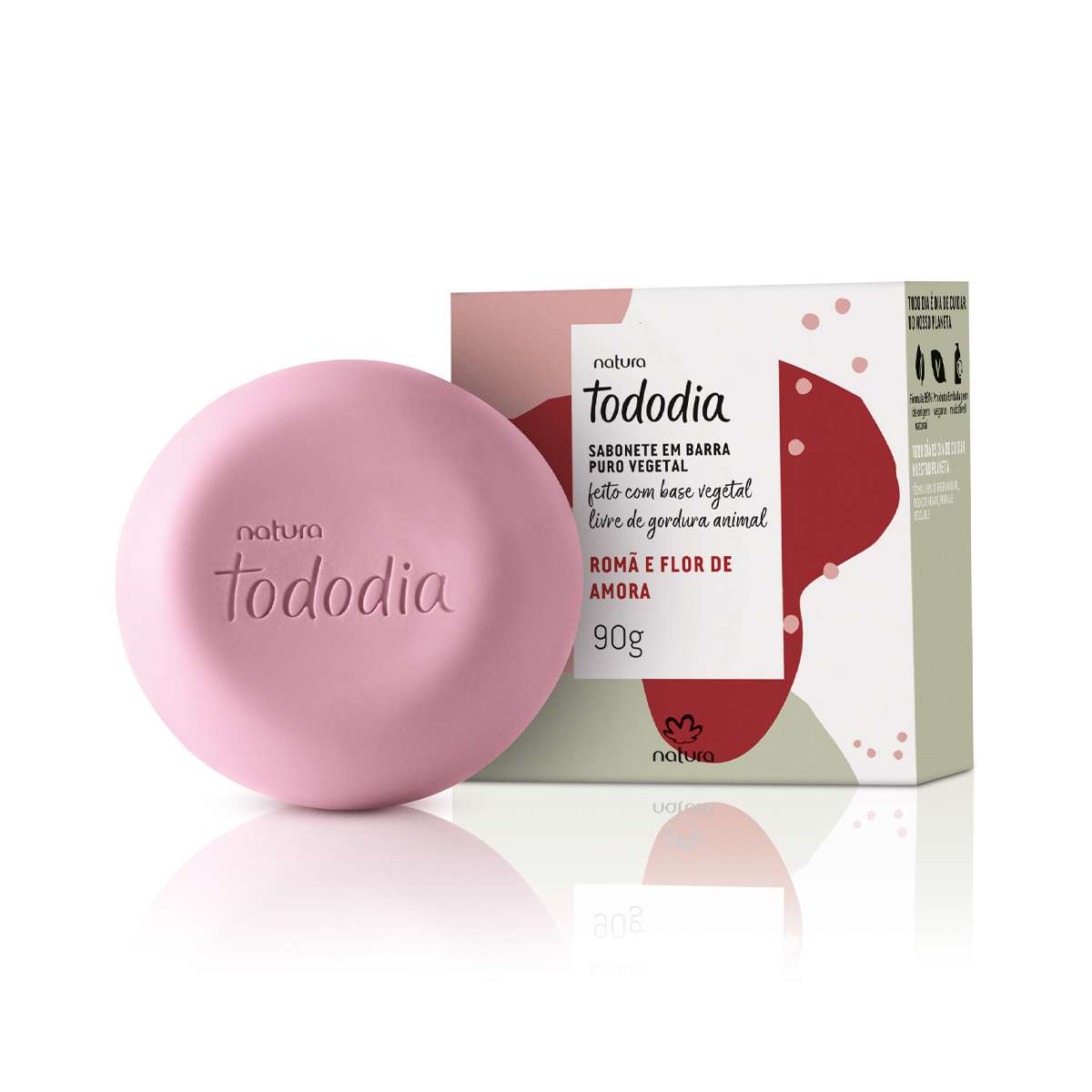 Sabonete em Barra Puro Vegetal Tododia Romã e Flor de Amora