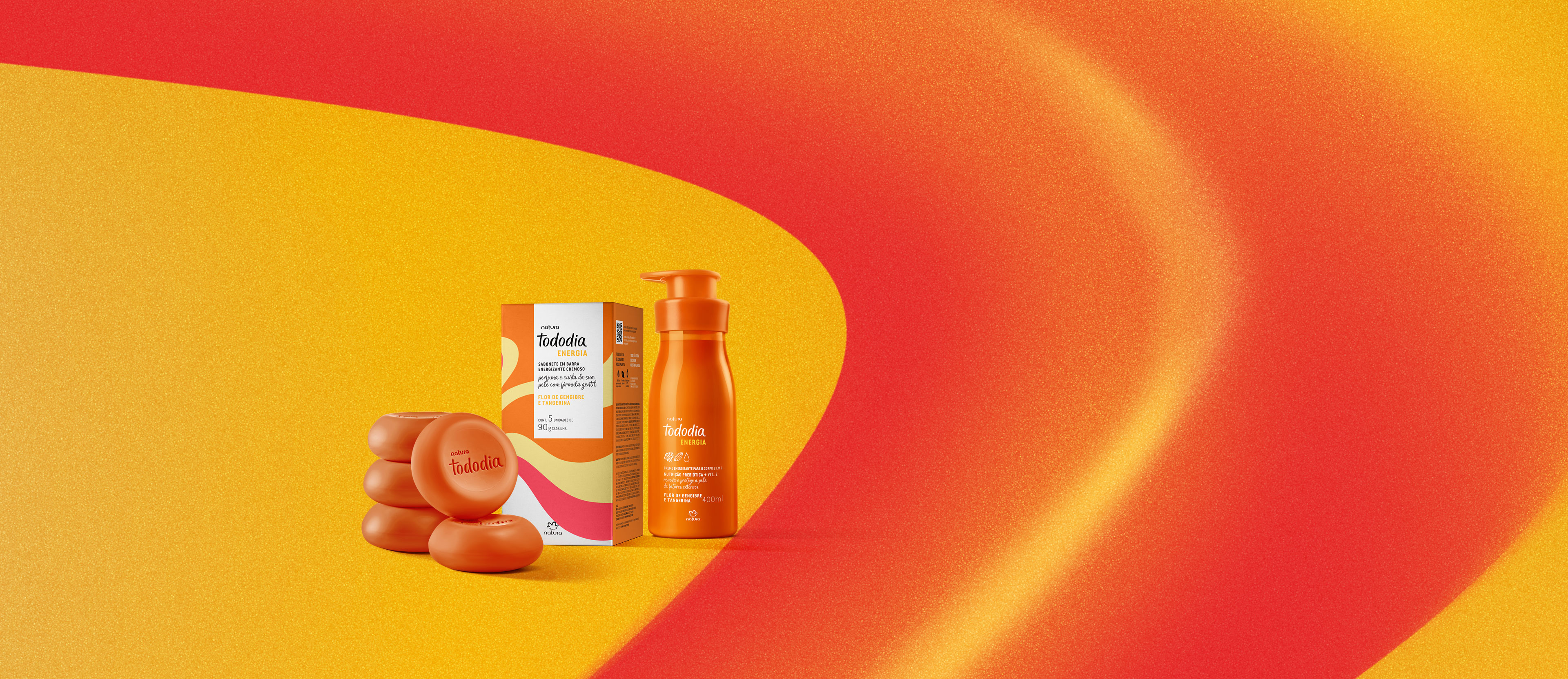 Kit Tododia Energia Flor de Gengibre e Tangerina com Hidratante e Sabonete (2 produtos)