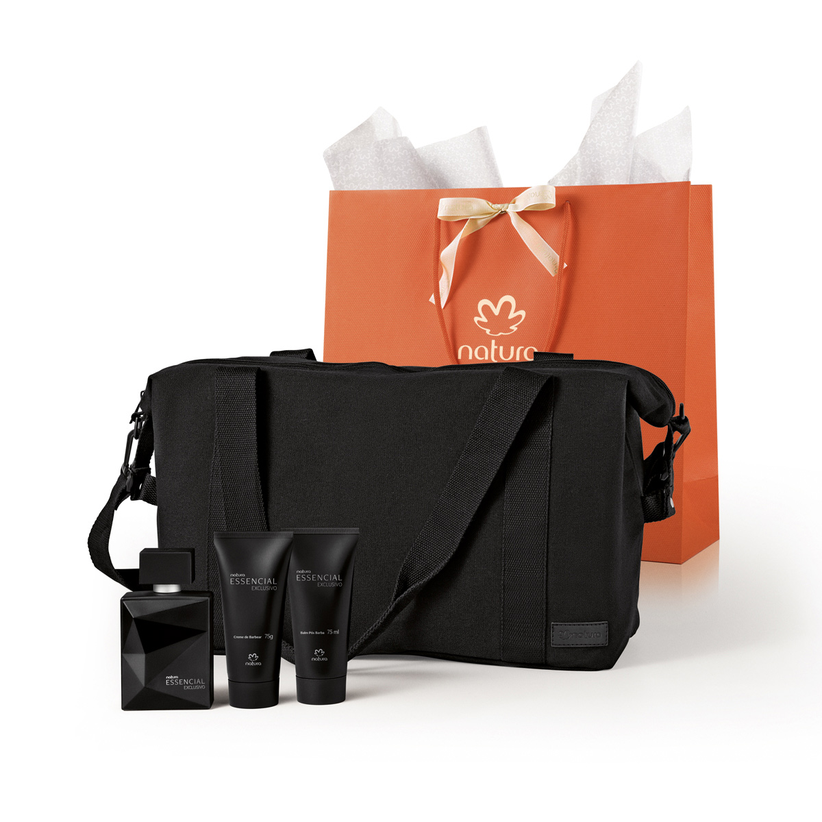 Presente Natura Essencial Exclusivo Masculino Completo com Mala de Mão (4 produtos)
  