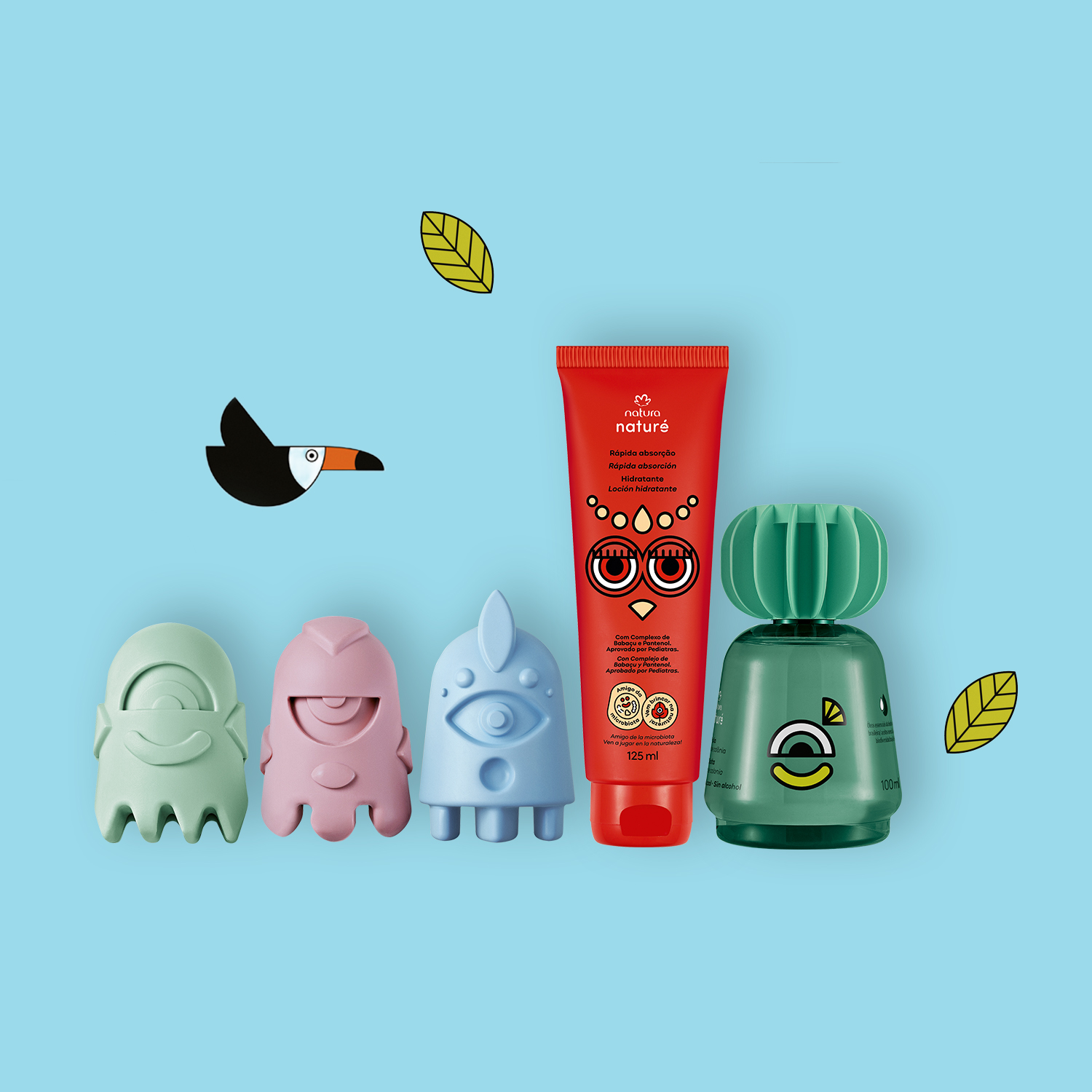 Kit Naturé Colônia Pula Pula, Sabonete em Barra e Hidratante (3 produtos)