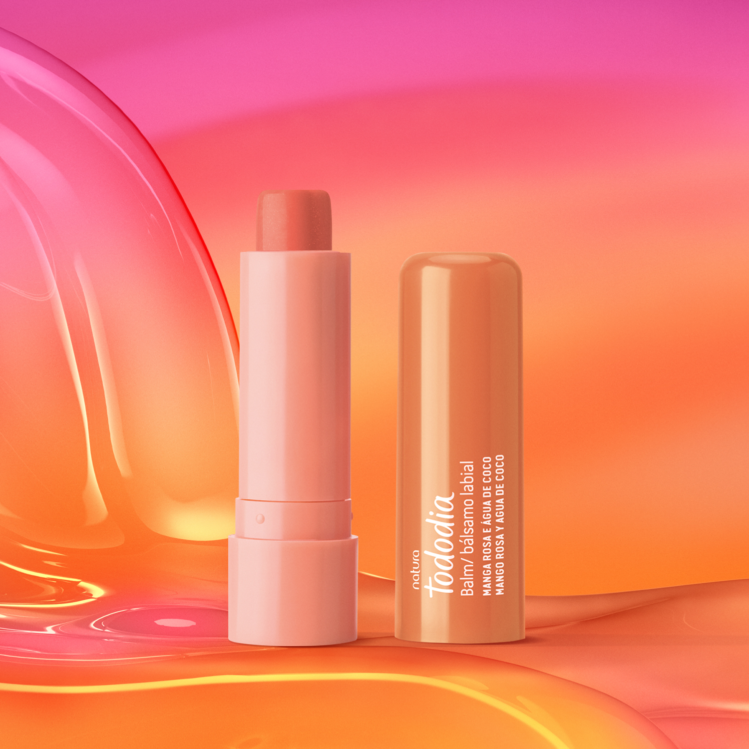Balm Labial Tododia Manga Rosa e Água de Coco