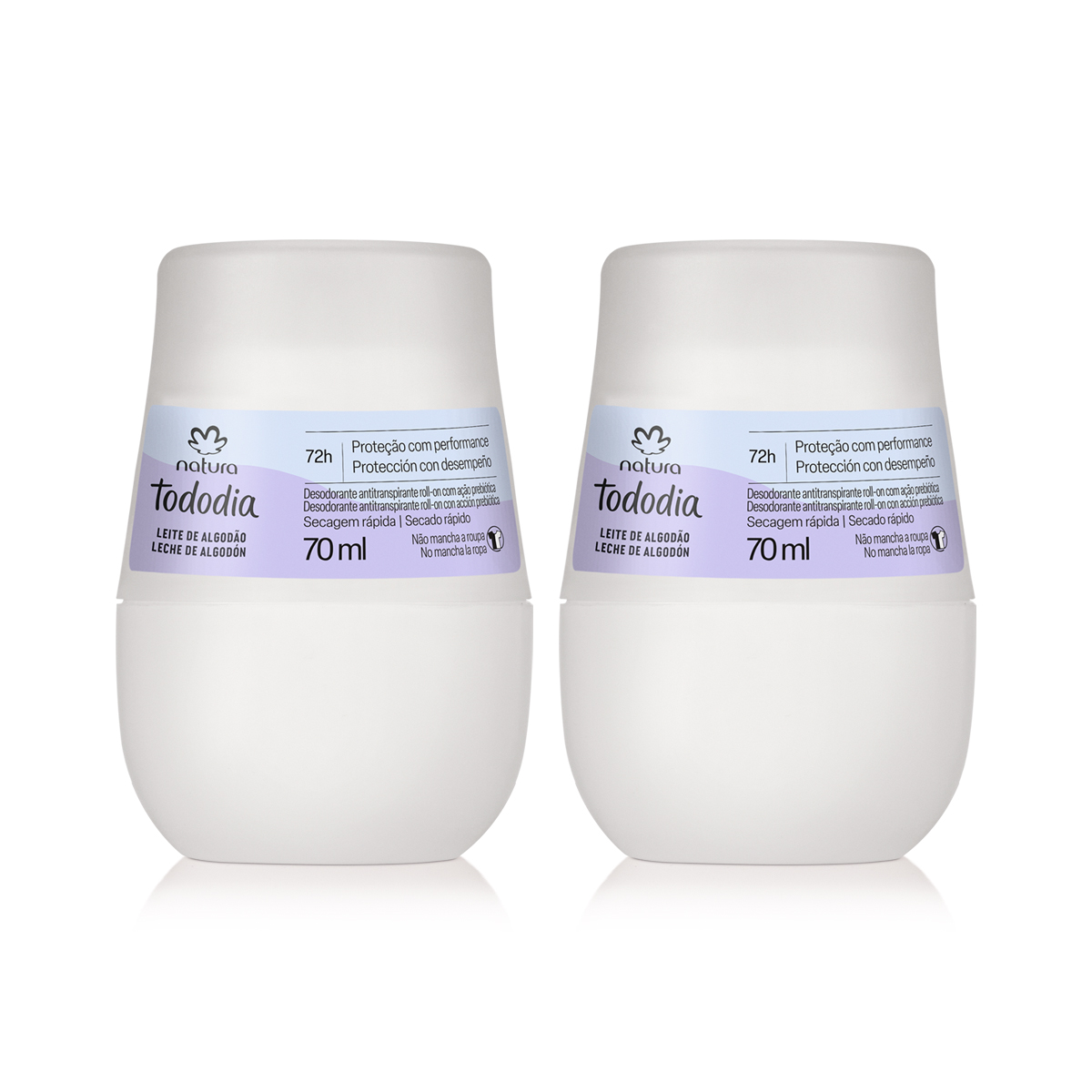 Kit Desodorante Antitranspirante Roll-on Tododia Algodão
