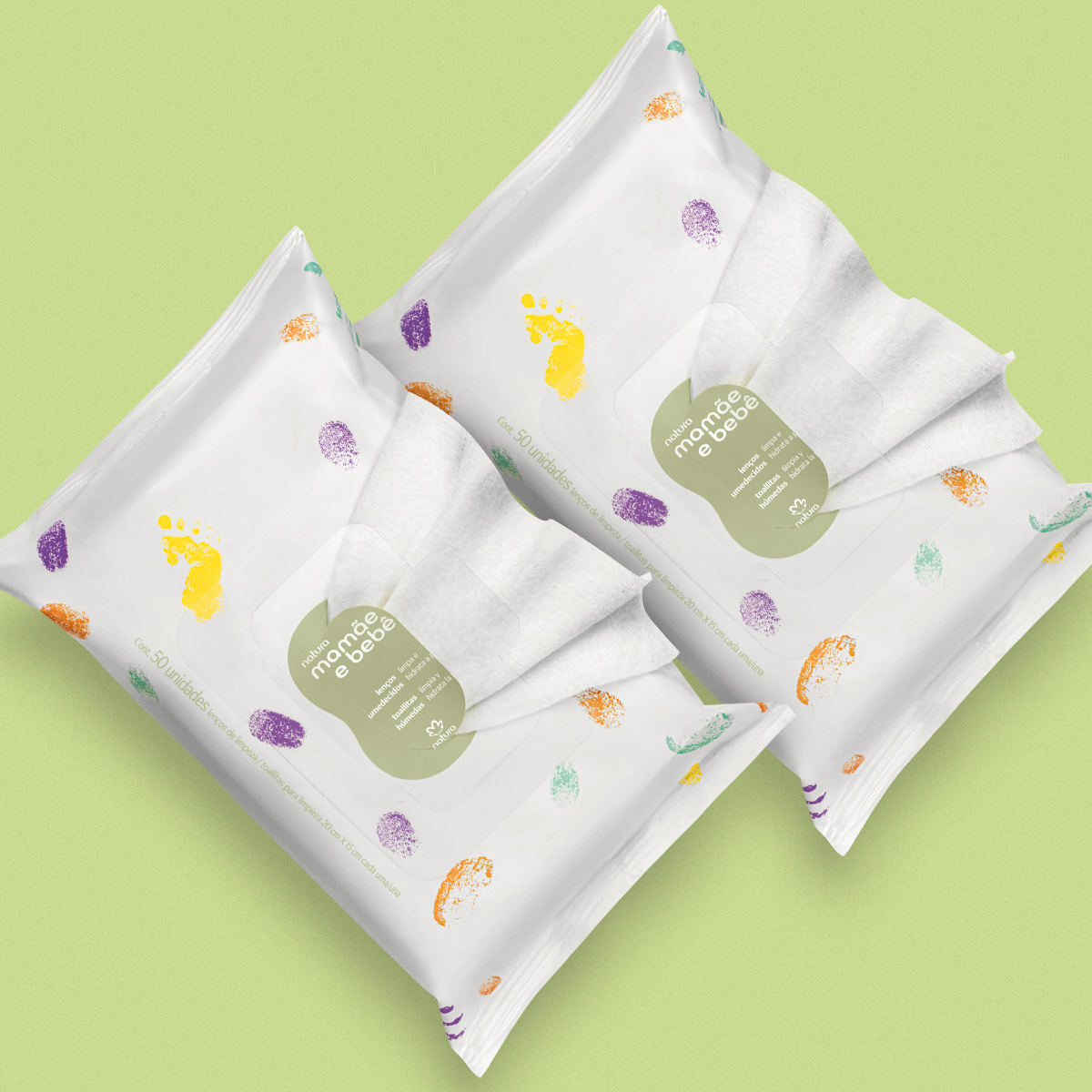 Kit Lenços Umedecidos com Fragrância Mamãe e Bebê (2 unidades)
