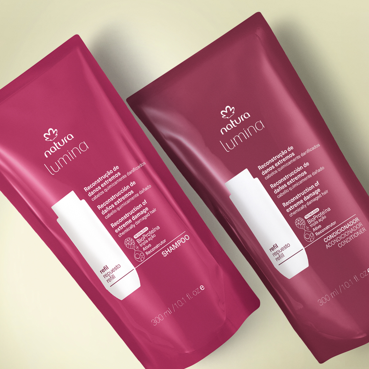 Kit Refis Shampoo e Condicionador Lumina Reconstrução de Danos Extremos (2 produtos)
