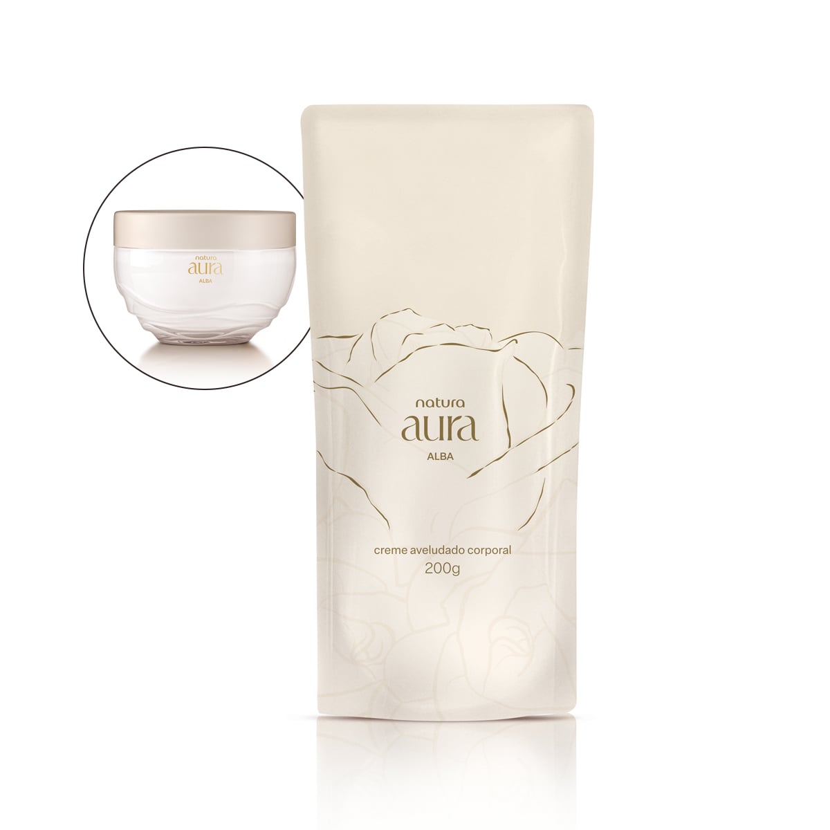 Refil Creme Aveludado Corporal Natura Aura Alba