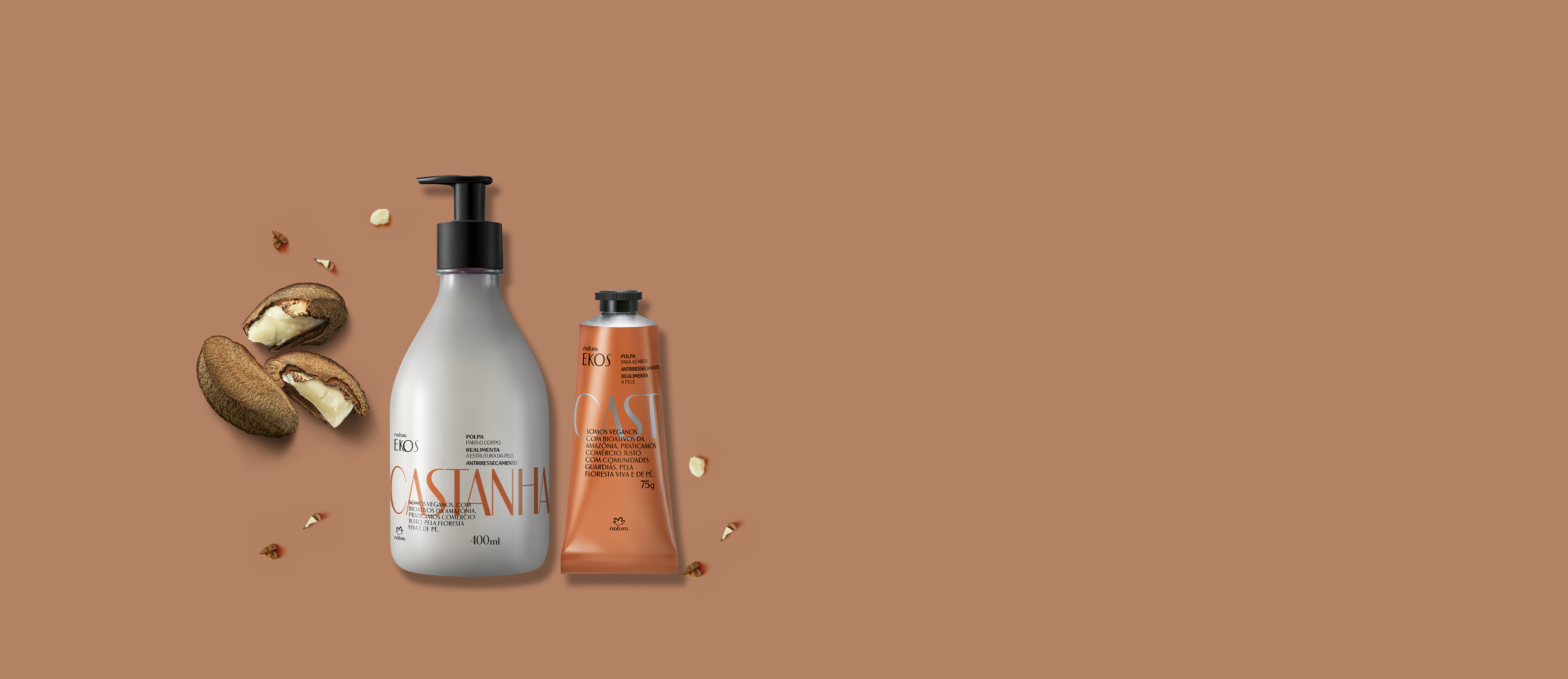 Kit Ekos Castanha Hidratante Corpo e Mãos (2 produtos)