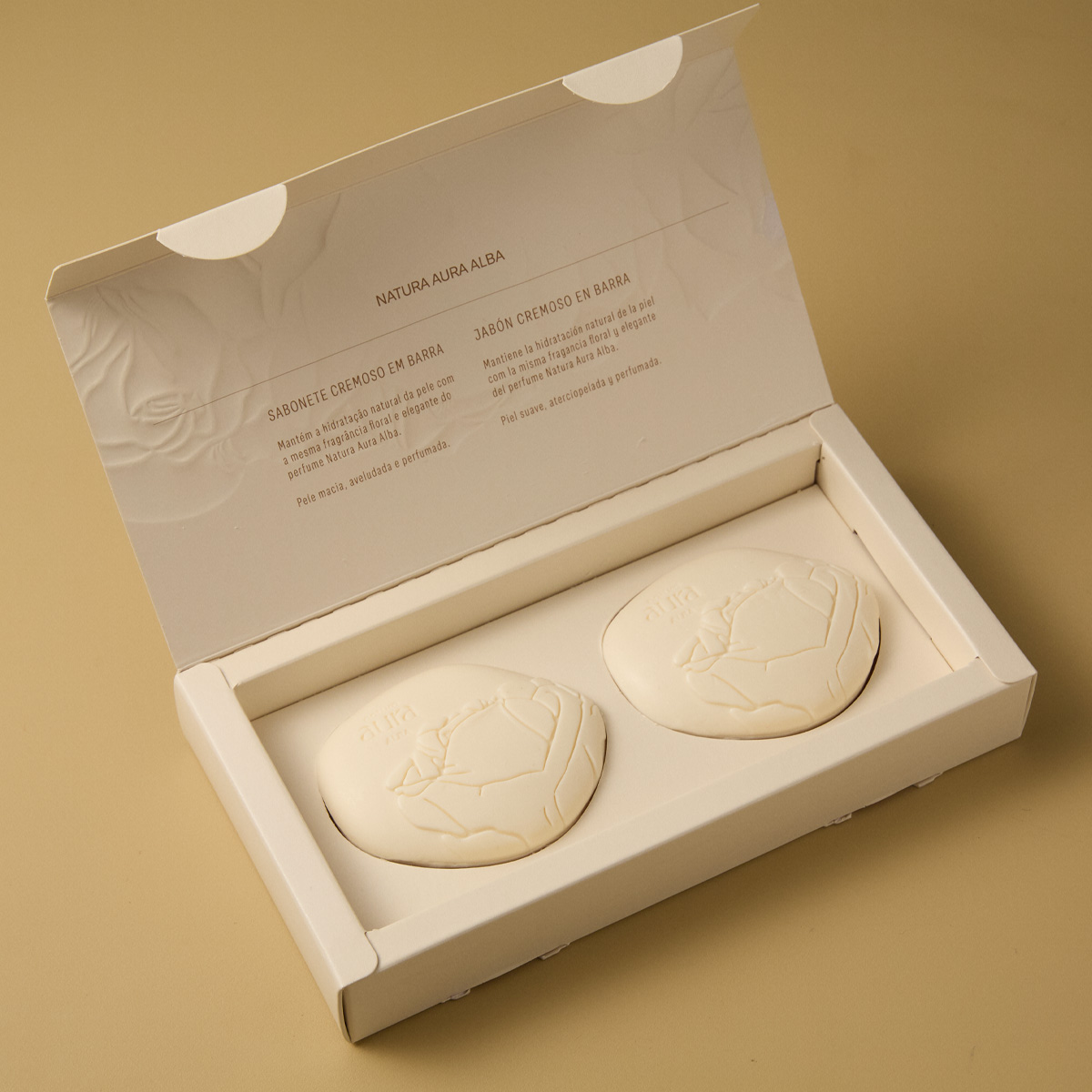 Sabonetes Perfumados em Barra Natura Aura Alba