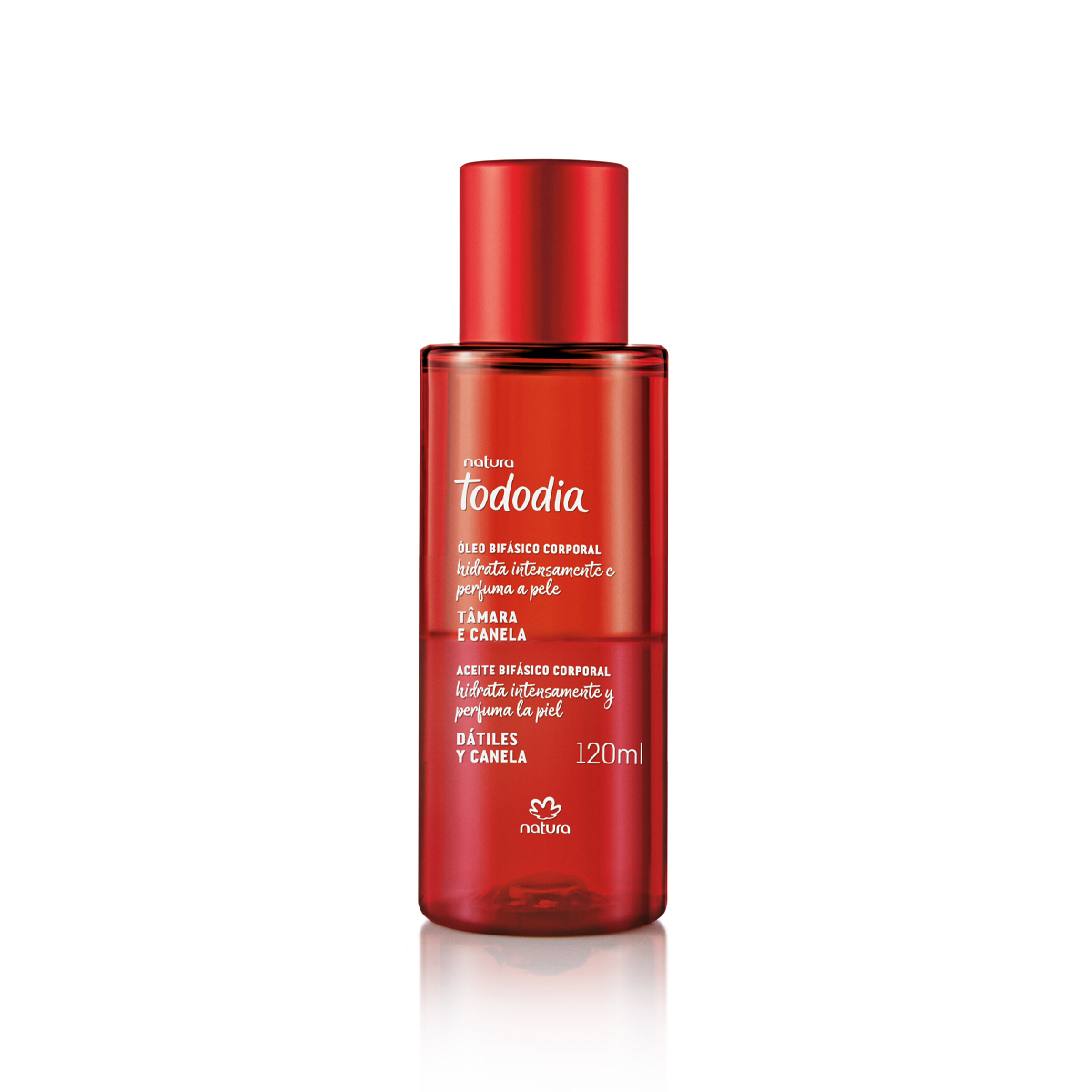Óleo Bifásico Desodorante Hidratante Corporal Tododia Tâmara e Canela 120 ml