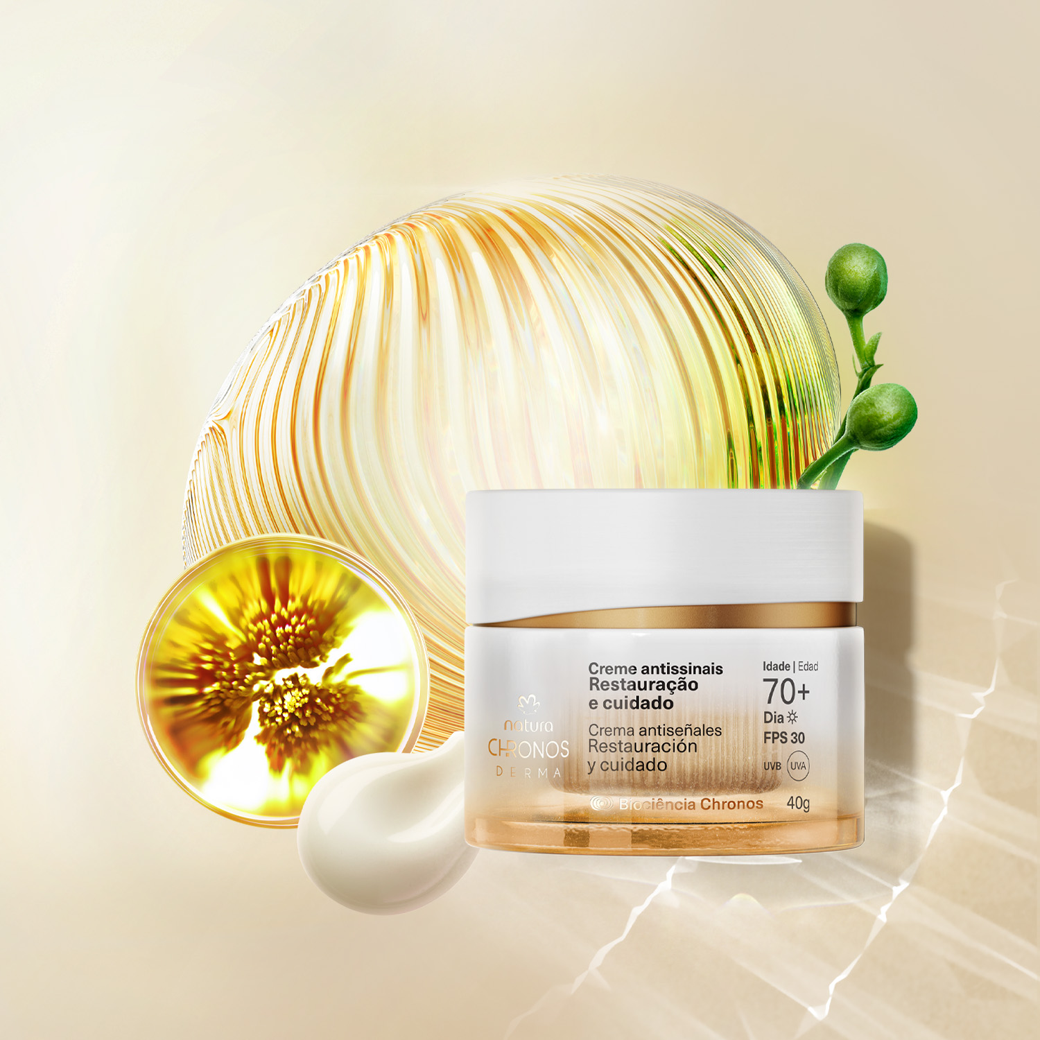 Creme Antissinais Restauração e Cuidado 70+ Dia Chronos Derma