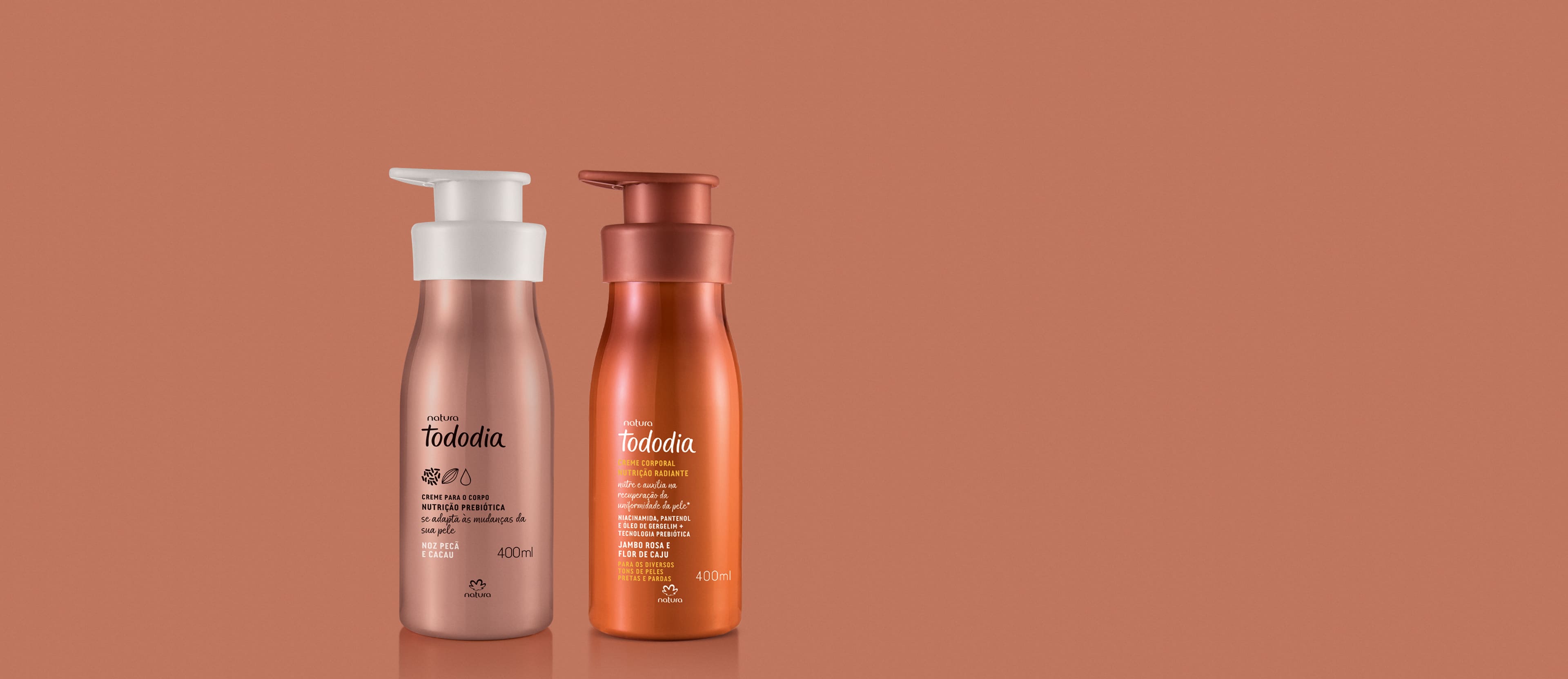 Kit Cremes Nutritivos Tododia Jambo Rosa e Flor de Caju e Noz Pecã e Cacau (2 produtos)