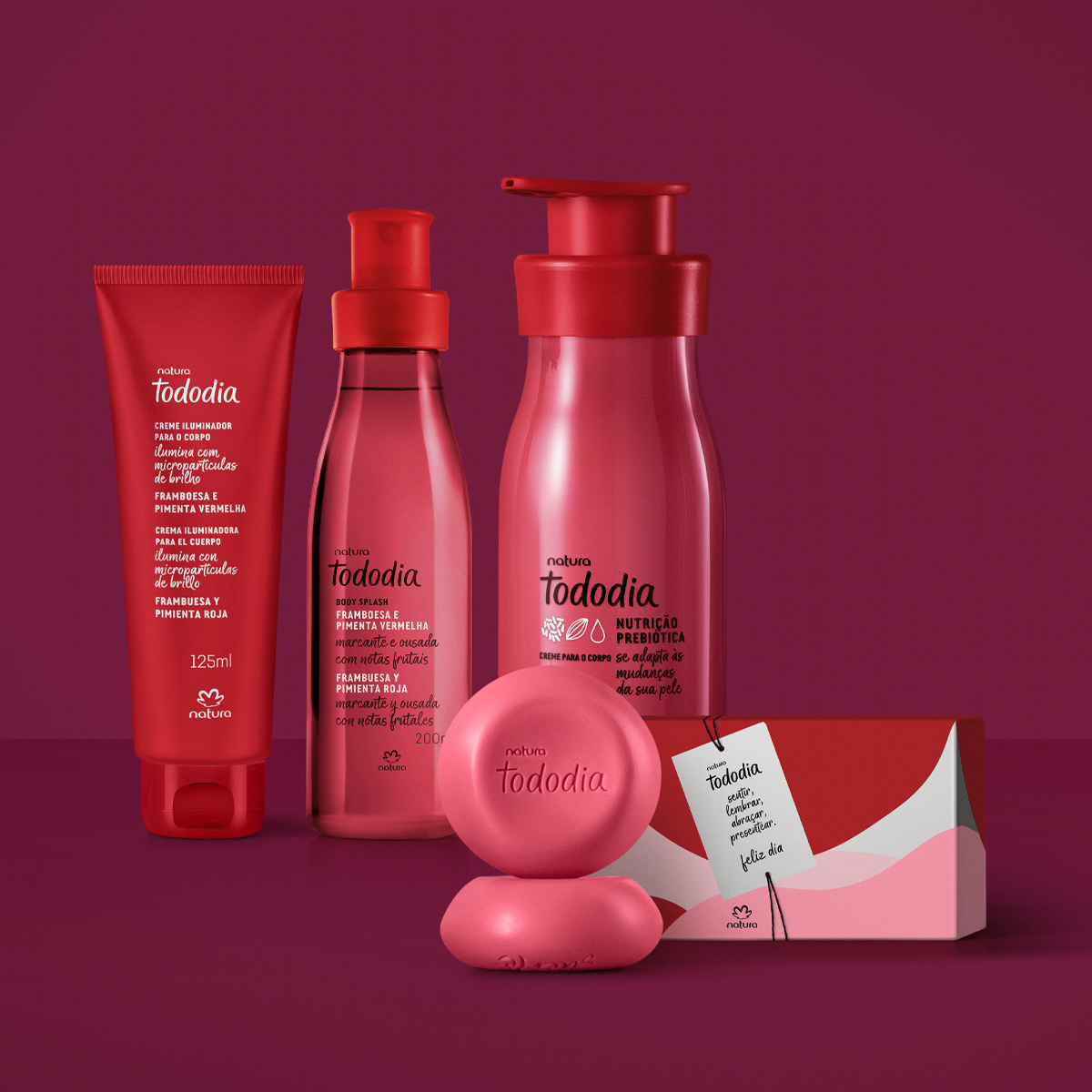 Presente Natura Tododia Framboesa e Pimenta Vermelha (4 produtos)