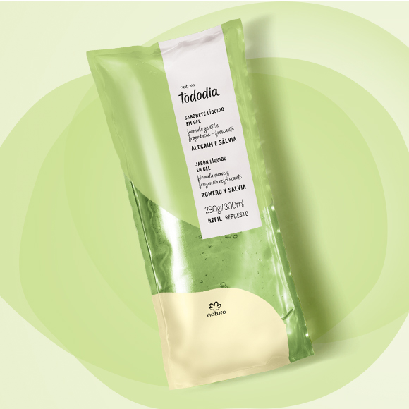 Refil Sabonete Líquido em Gel Tododia Alecrim e Sálvia