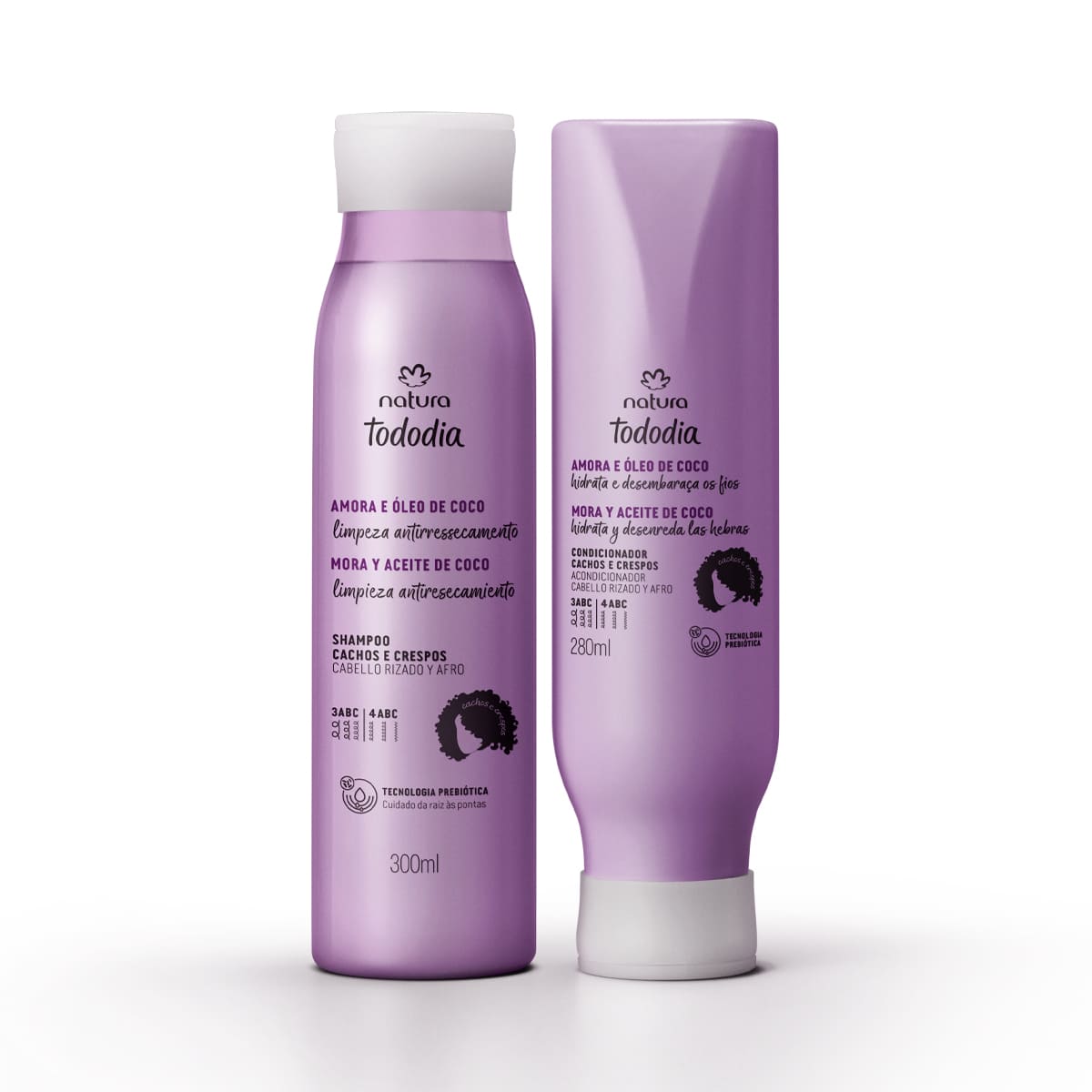 Kit Cachos e Crespos Tododia Amora e Óleo de Coco (2 produtos)