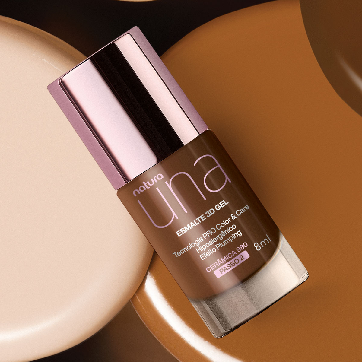 Esmalte 3D Gel Una 8 ml - Cerâmica 980