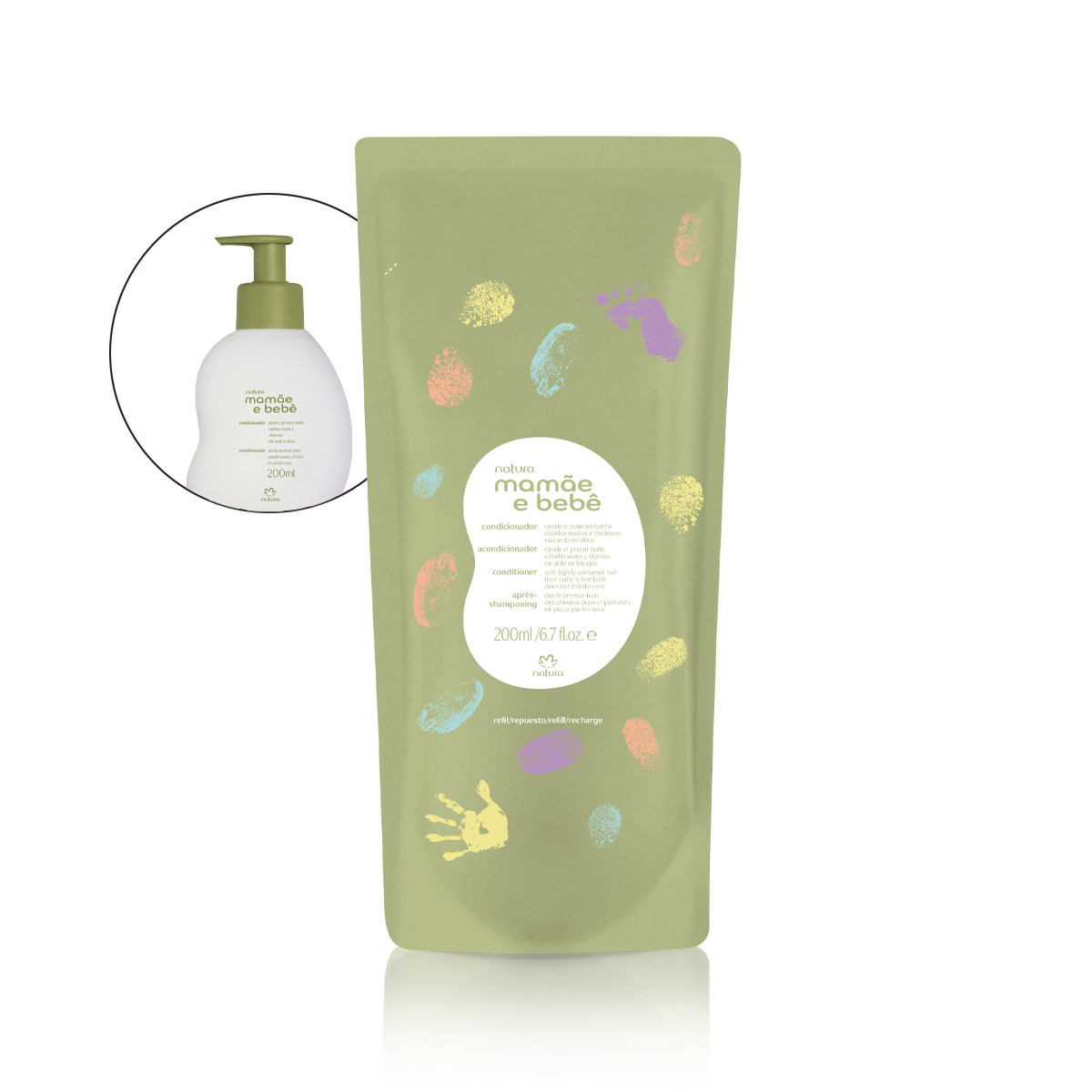Refil Condicionador Suave Mamãe e Bebê 200 ml