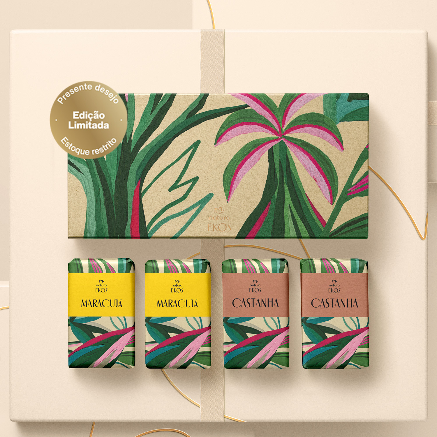 Presente Natura Ekos Sabonetes Exuberância da Amazônia (4 barras)