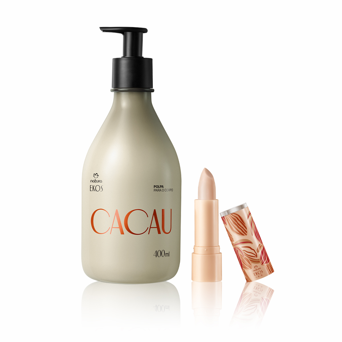 Kit Ekos Cacau Hidratante e Protetor Labial (2 produtos) Kit Ekos Cacau Hidratante e Protetor Labial (2 produtos)
