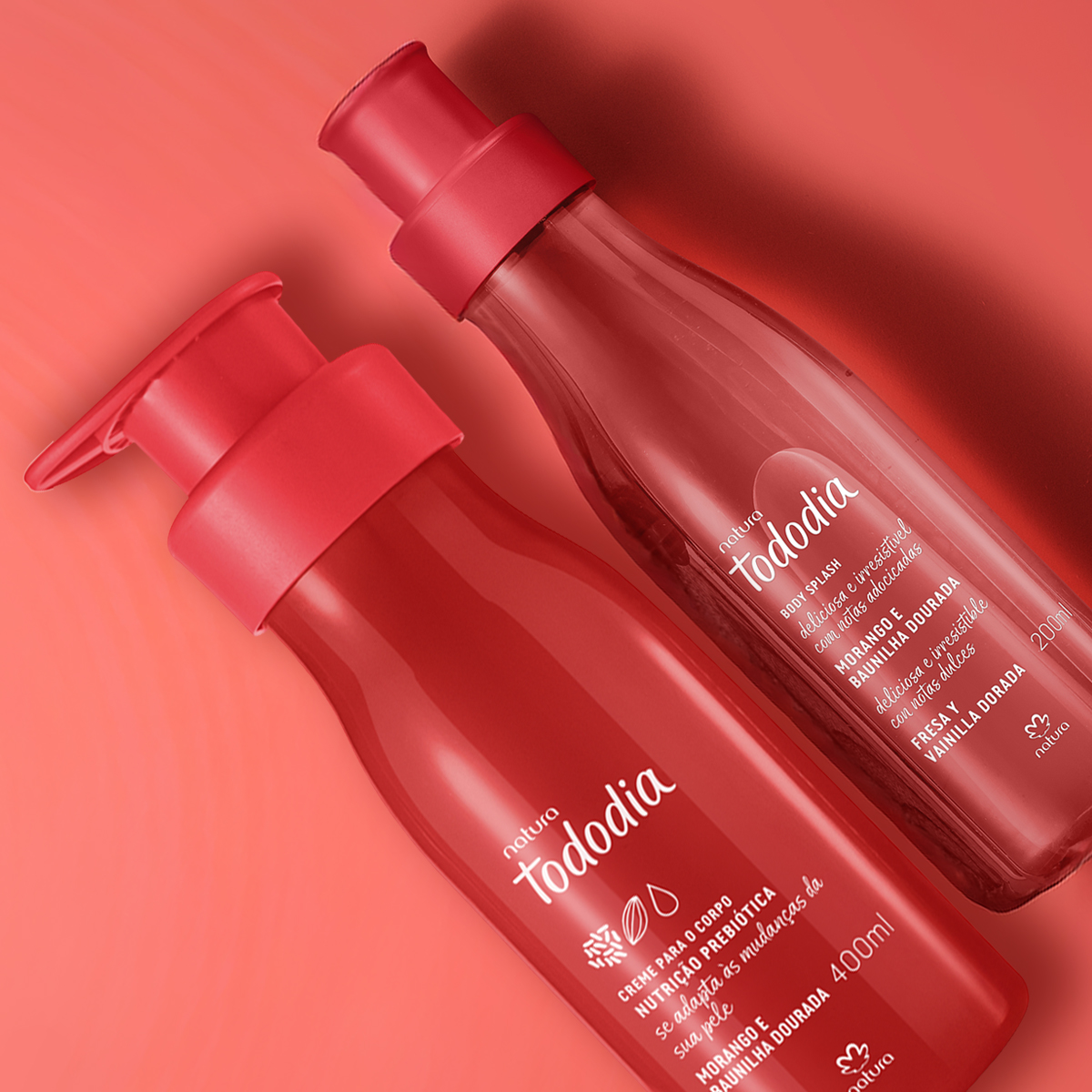 Kit Tododia Morango e Baunilha Dourada com Body Splash (2 produtos)