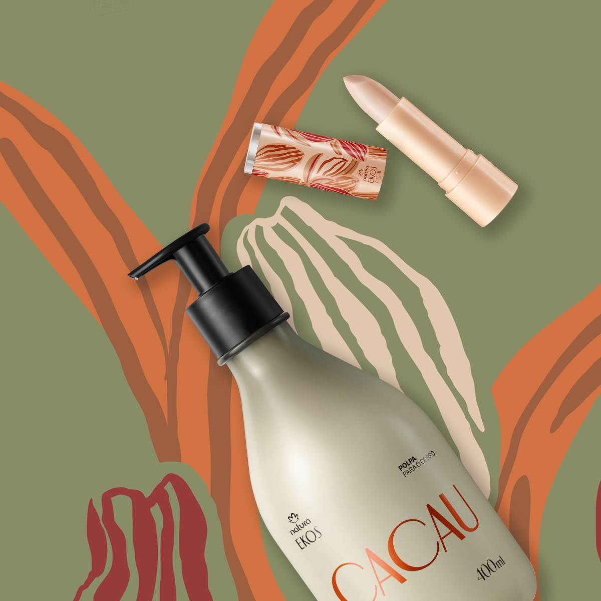 Kit Ekos Cacau Hidratante e Protetor Labial (2 produtos)