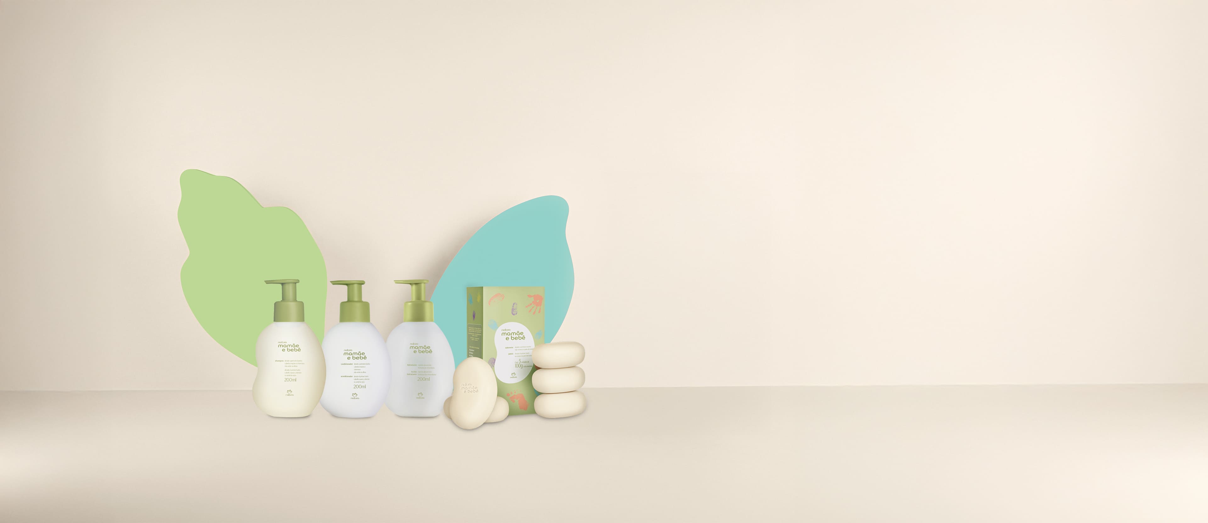 Kit Mamãe e Bebê Shampoo, Condicionador, Sabonete em Barra e Hidratante (4 produtos)