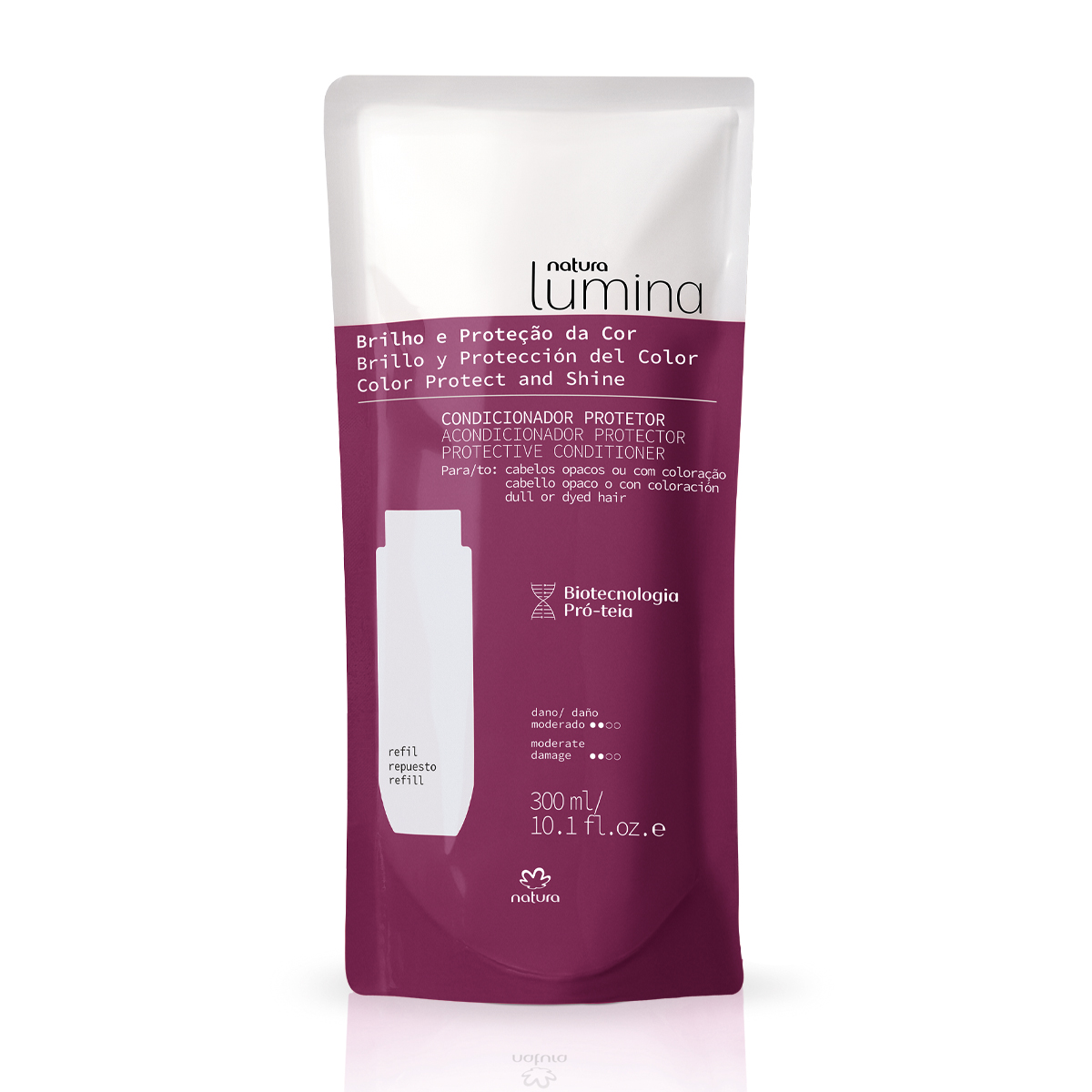Refil Condicionador Protetor para Cabelos Opacos ou com Coloração Lumina 300 ml