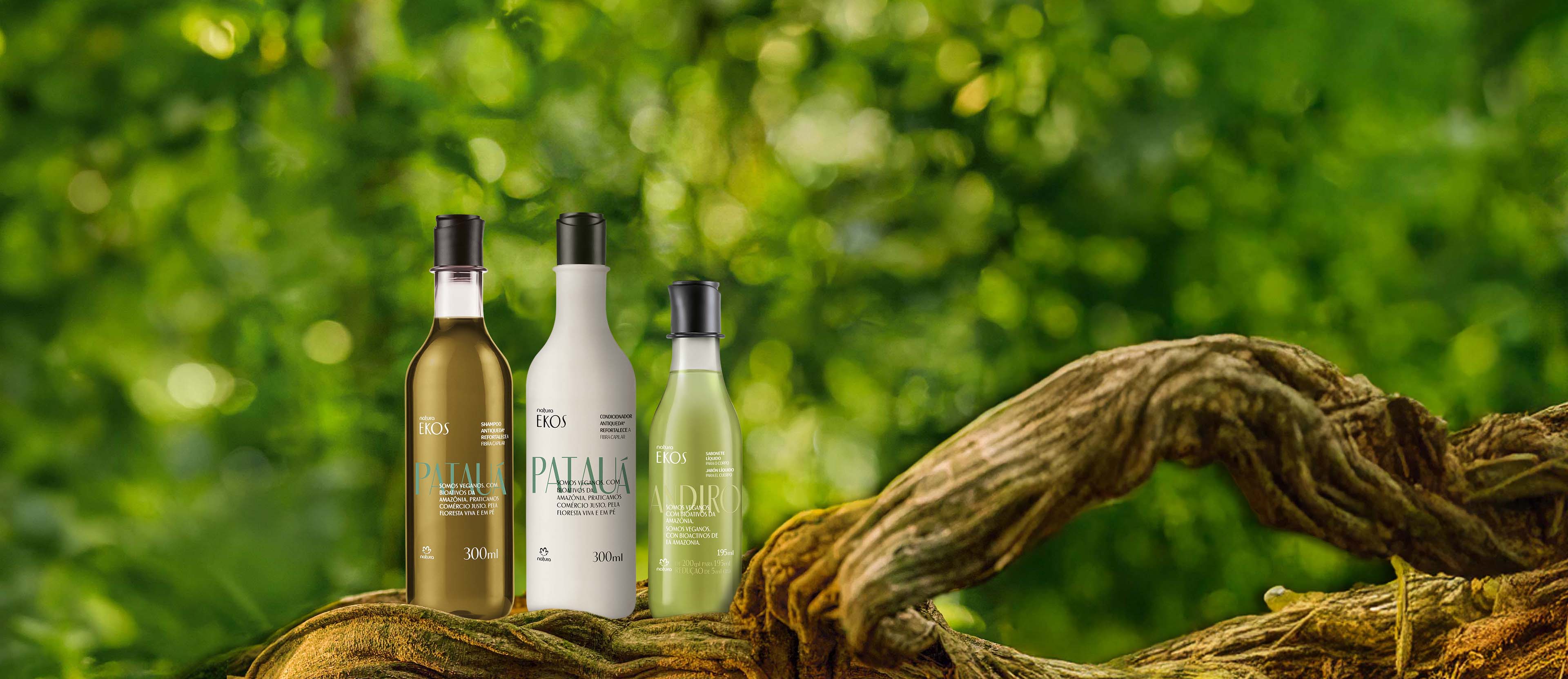 Kit Shampoo e Condicionador Ekos Patauá e Sabonete Líquido Andiroba
