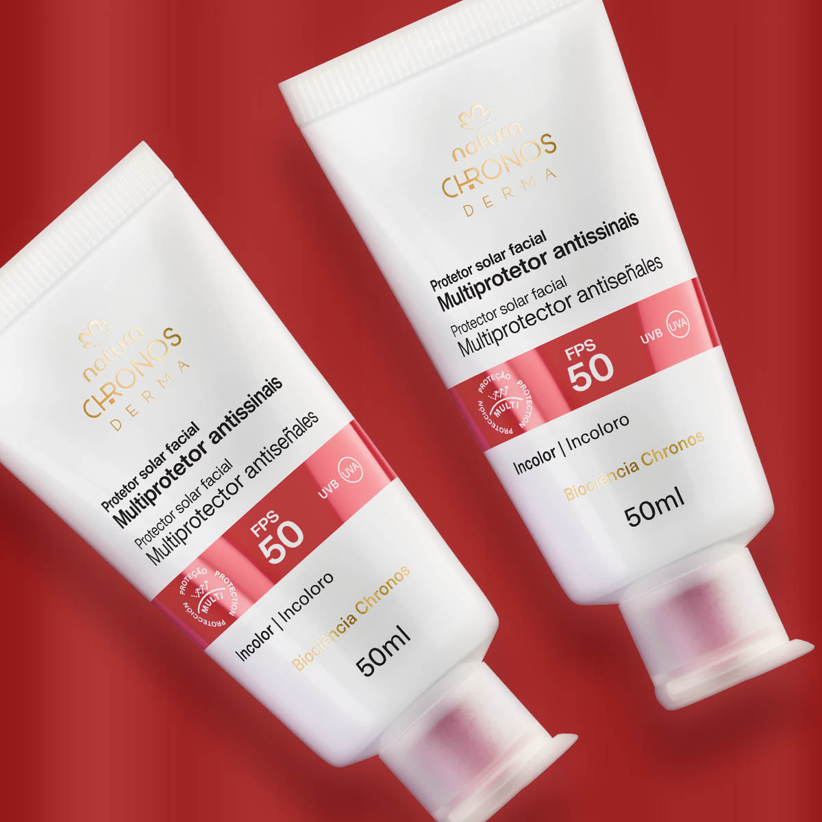 Kit Multiprotetor Facial Antissinais FPS 50 Chronos Derma