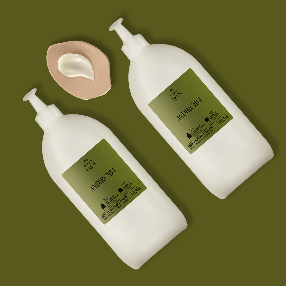 Kit Creme Desodorante Hidratante para o Corpo Ekos Andiroba