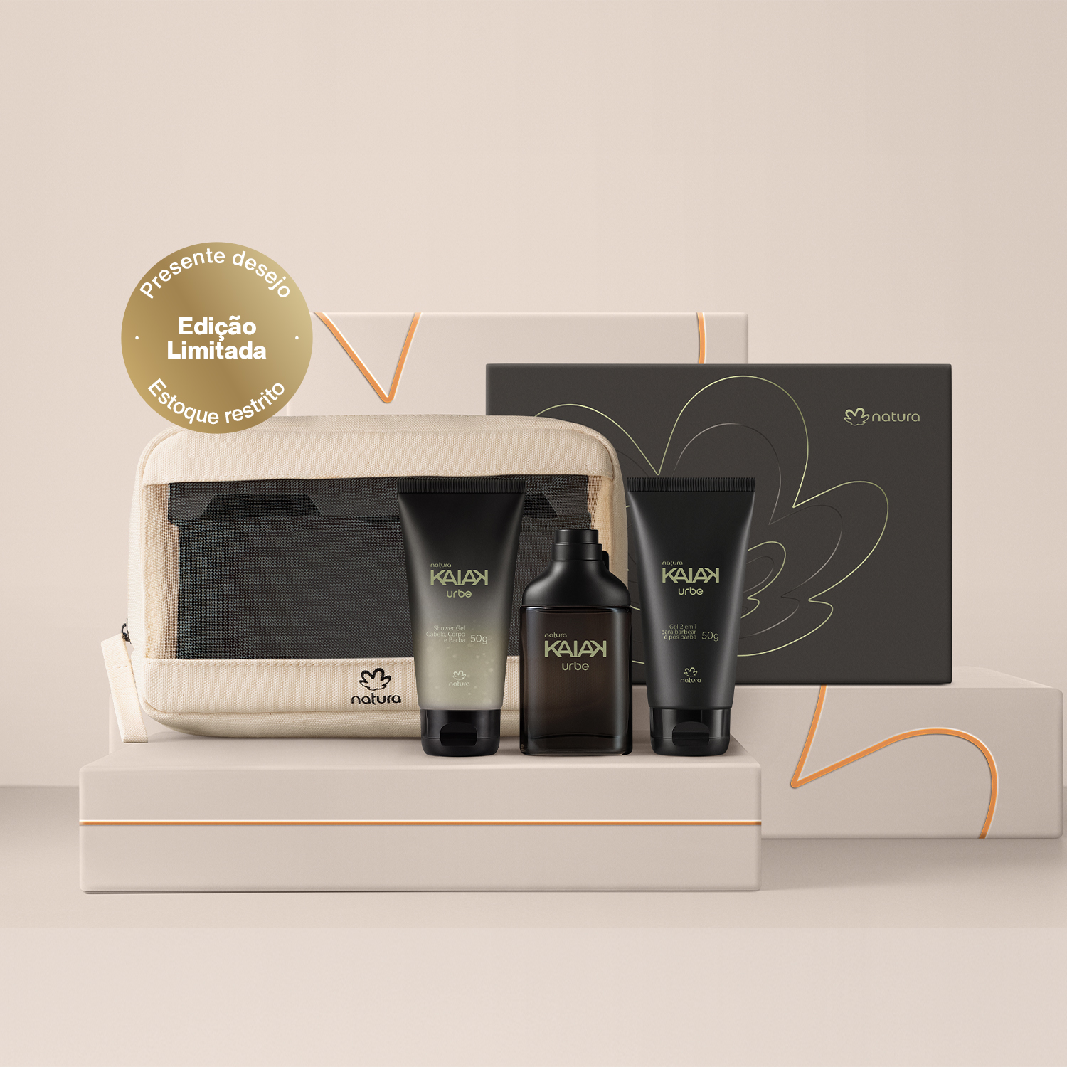 Presente Natura Kaiak Urbe Kit Viagem (4 produtos)