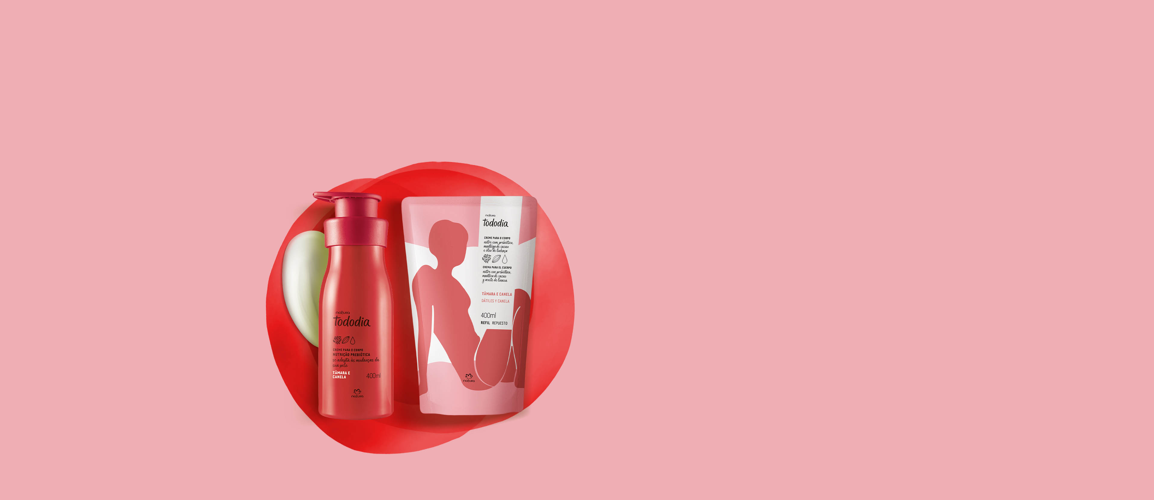 Kit Creme Nutritivo com Refil Tododia Tâmara e Canela