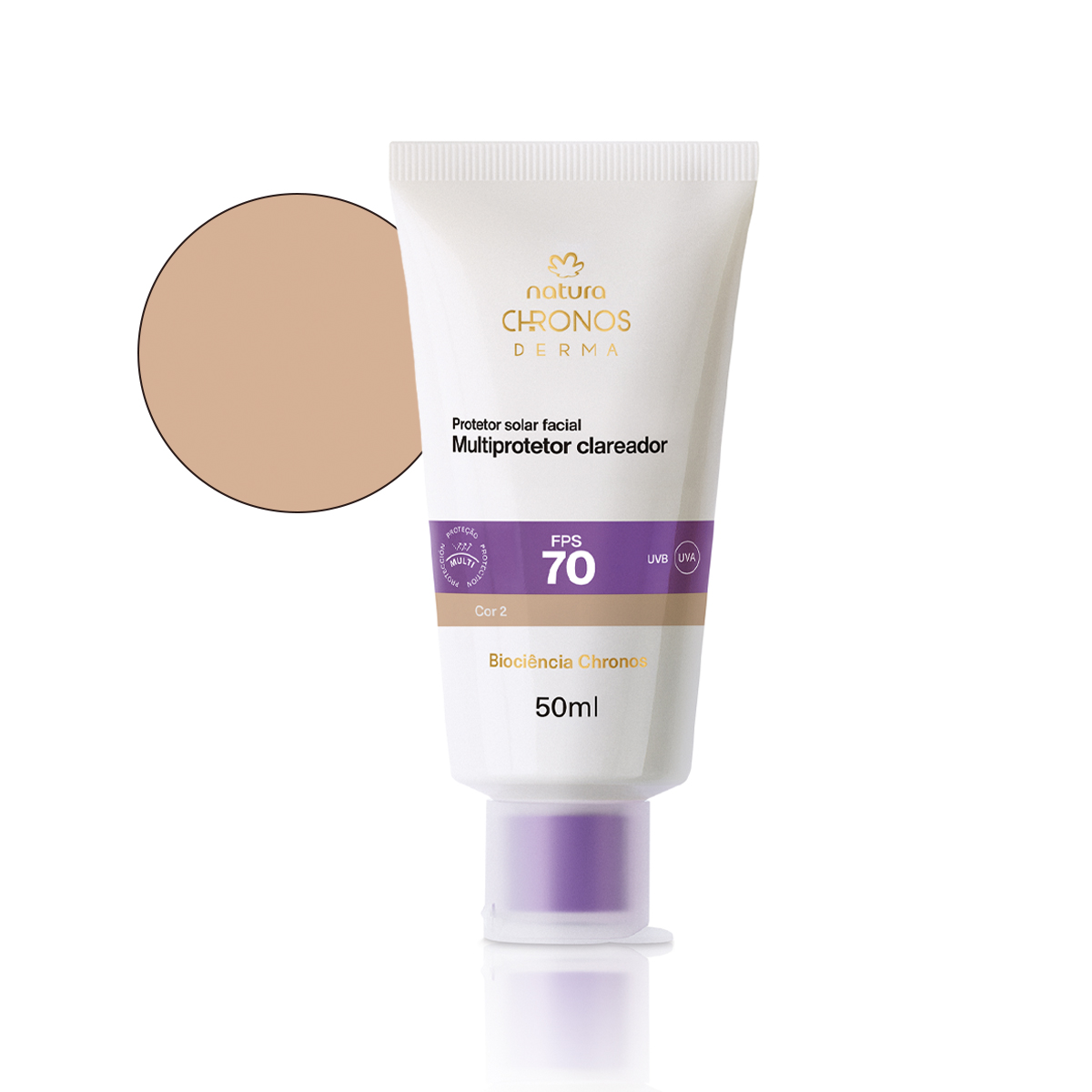 Multiprotetor Clareador de Manchas Solares FPS 70 Chronos Derma