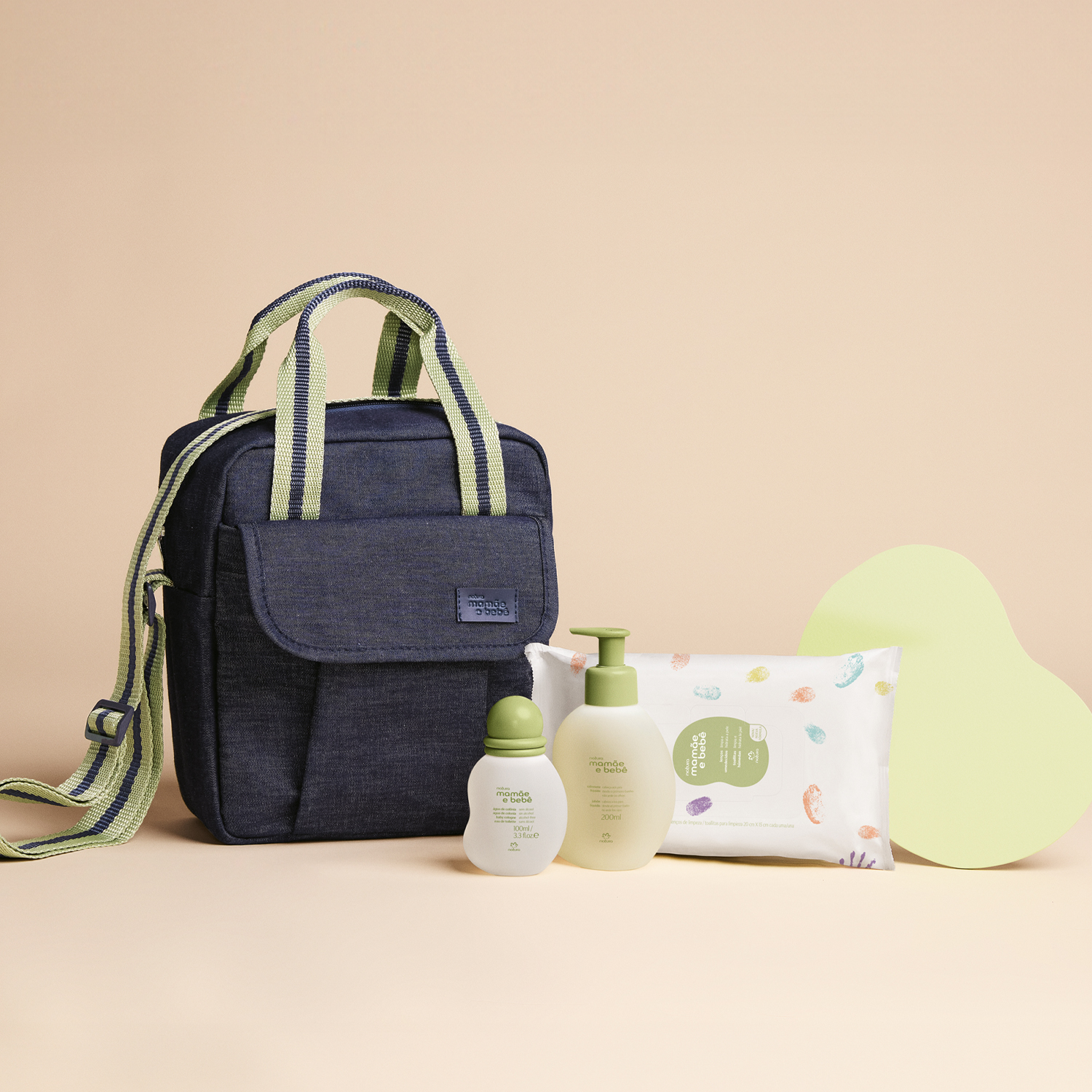 Conjunto Natura Mamãe e Bebê com Frasqueira (4 produtos)