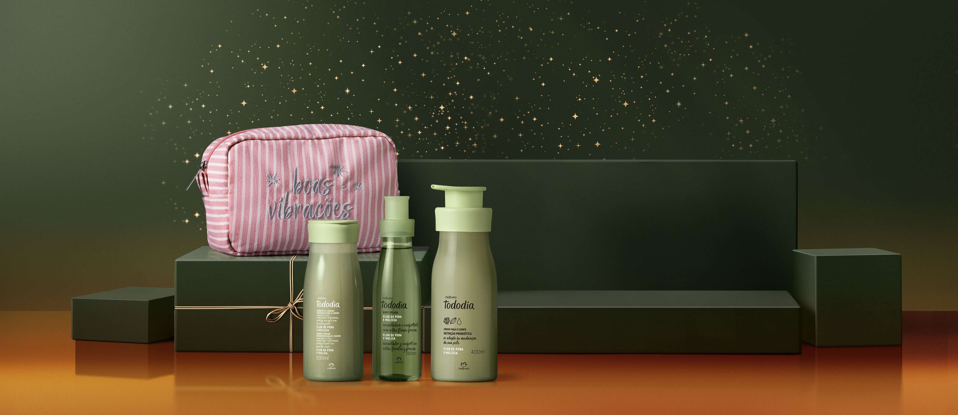 Presente Natura Tododia Flor de Pera e Melissa com Acessório (4 produtos)