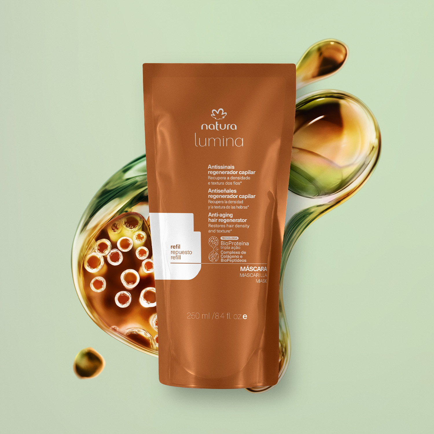 Refil Máscara Antissinais Regenerador Capilar Lumina