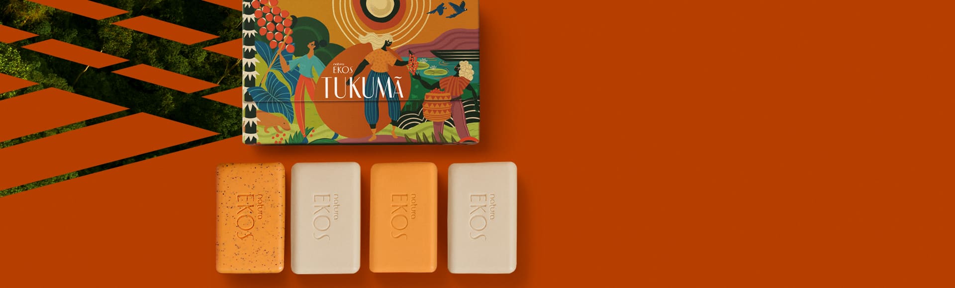 Sabonete em Barra Puro Vegetal Cremoso e Esfoliante Ekos Tukumã