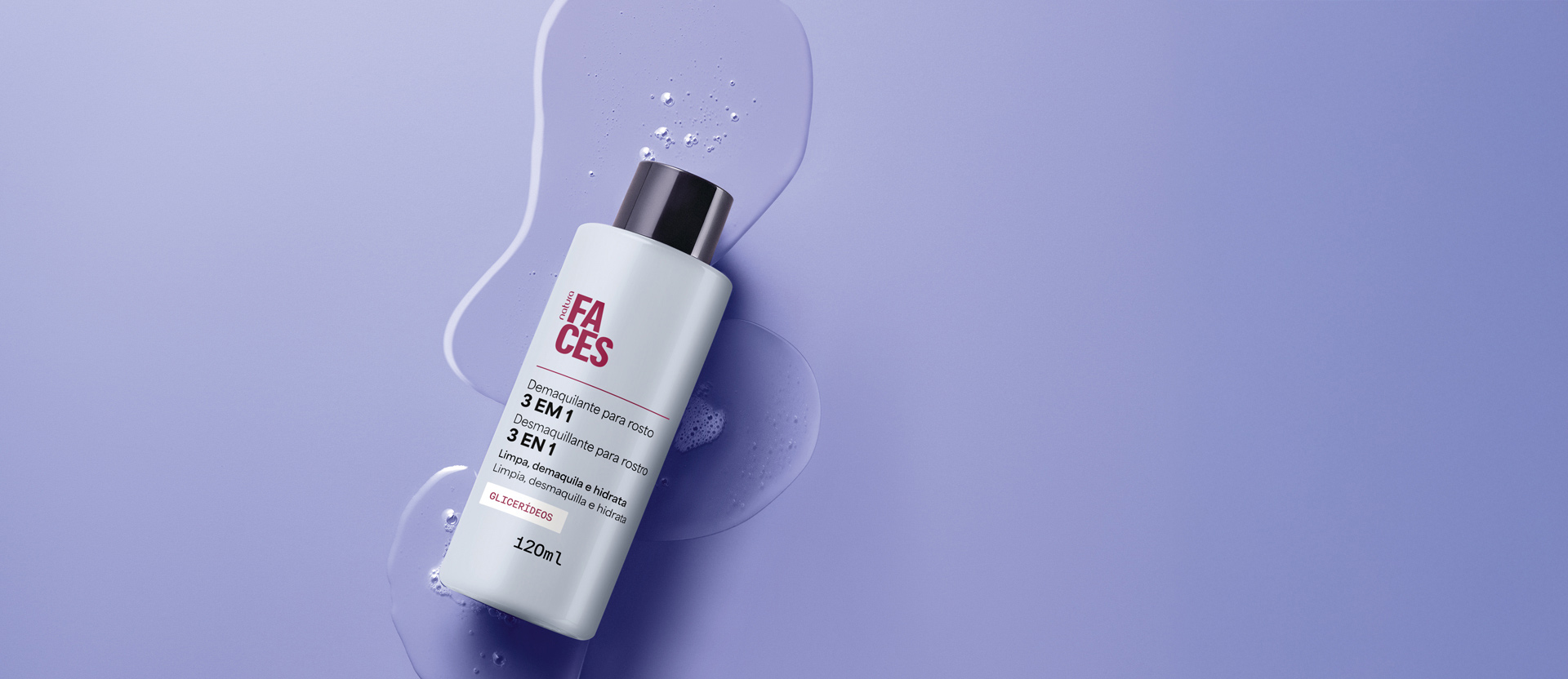 Demaquilante Líquido 3 em 1 Faces