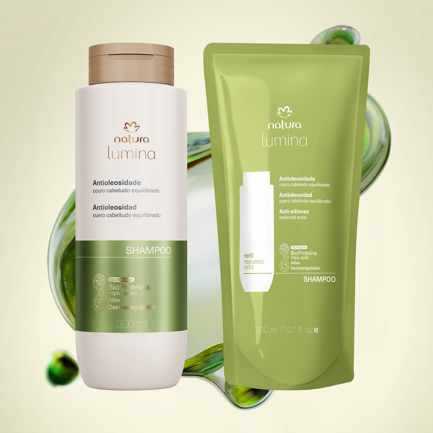 Kit Shampoo com Refil Lumina Antioleosidade