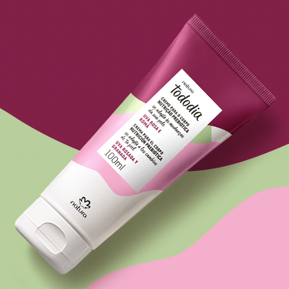 Creme Desodorante Nutritivo para o Corpo Tododia Uva Rosa e Romã 100 ml
